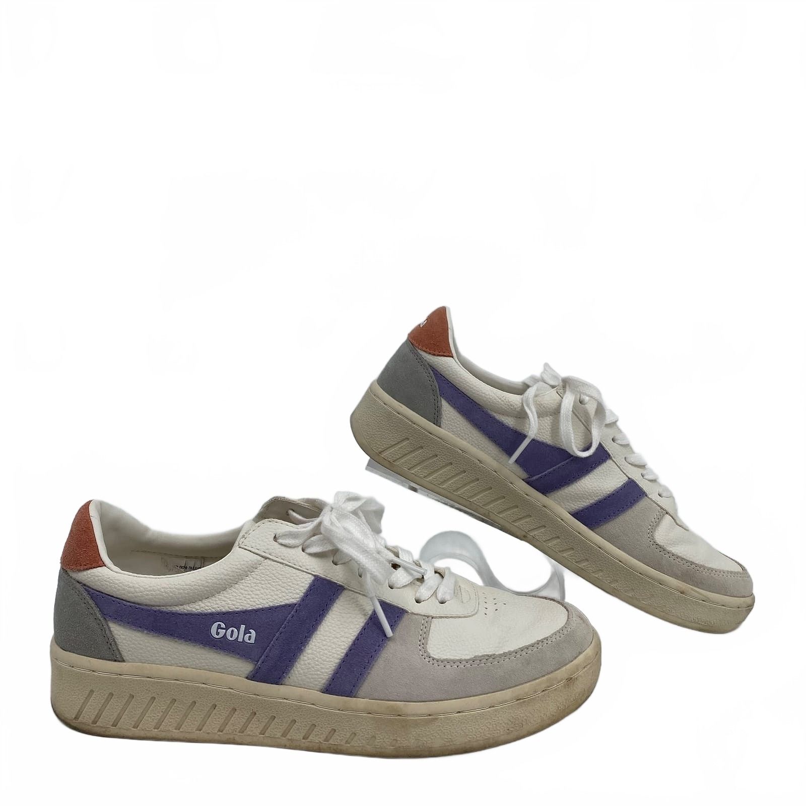 Gola Purple & White Leather Textile Women’s Athletic Shoes