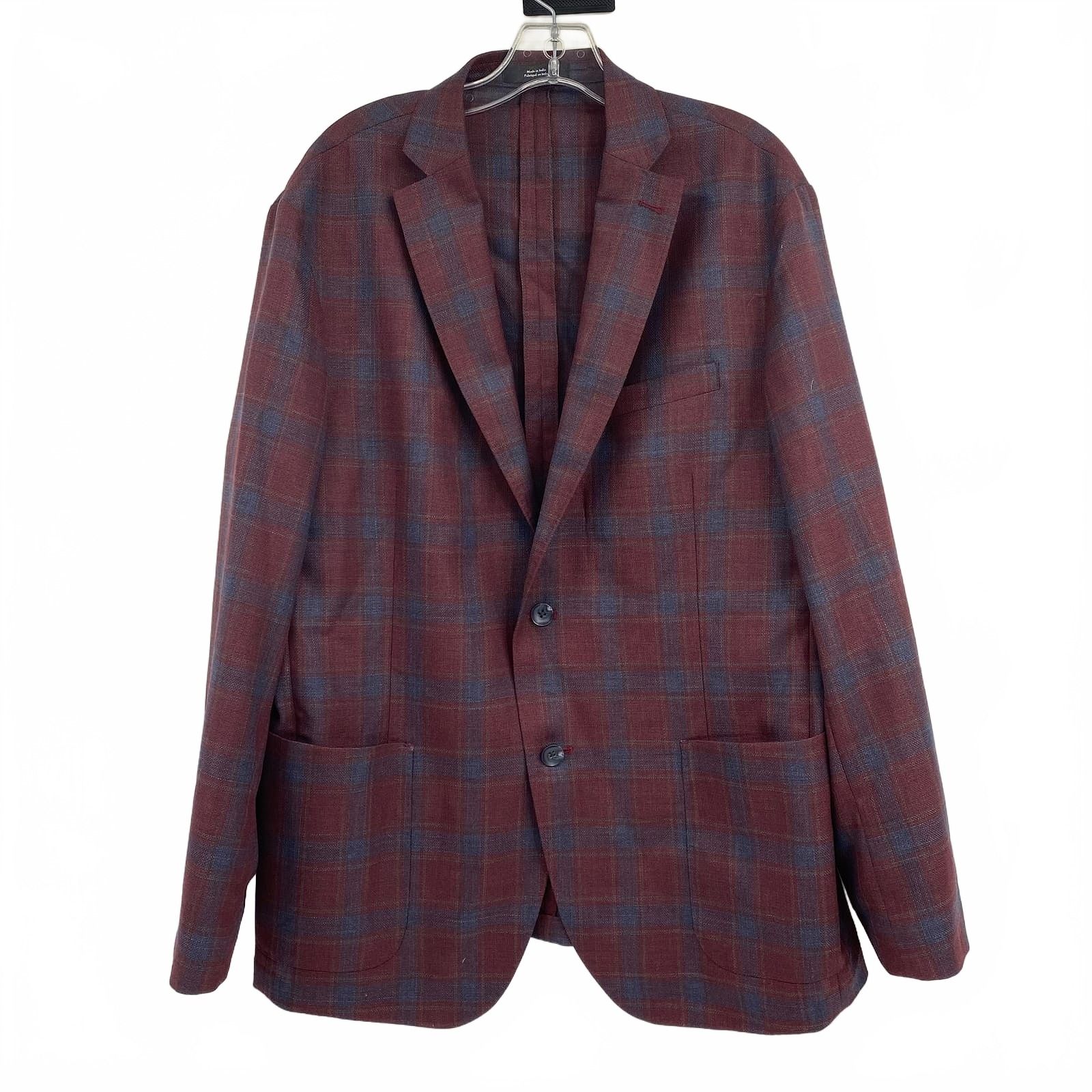 Nordstrom Red Blue Plaid Blazer