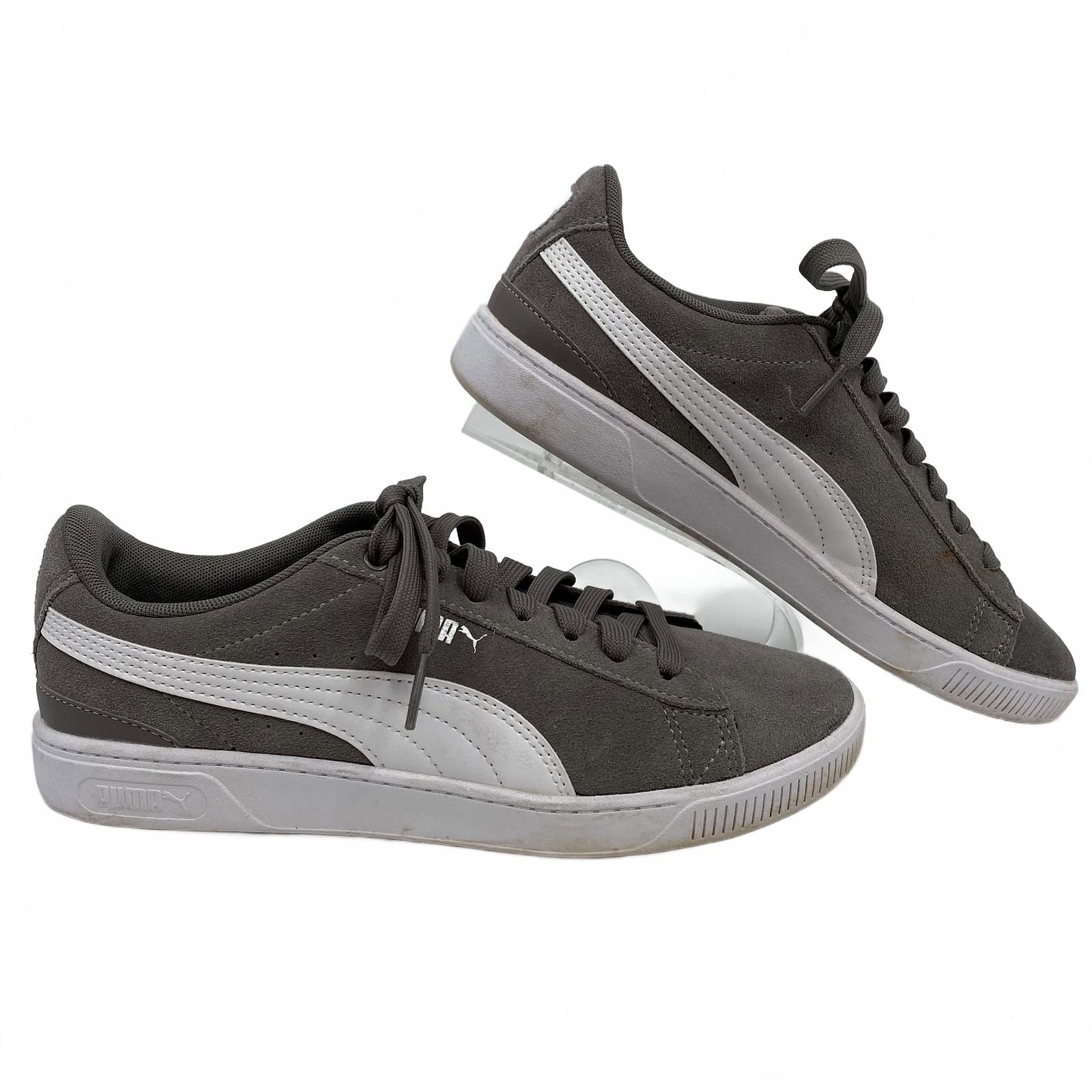 Puma Gray White Soft Foam Sneakers