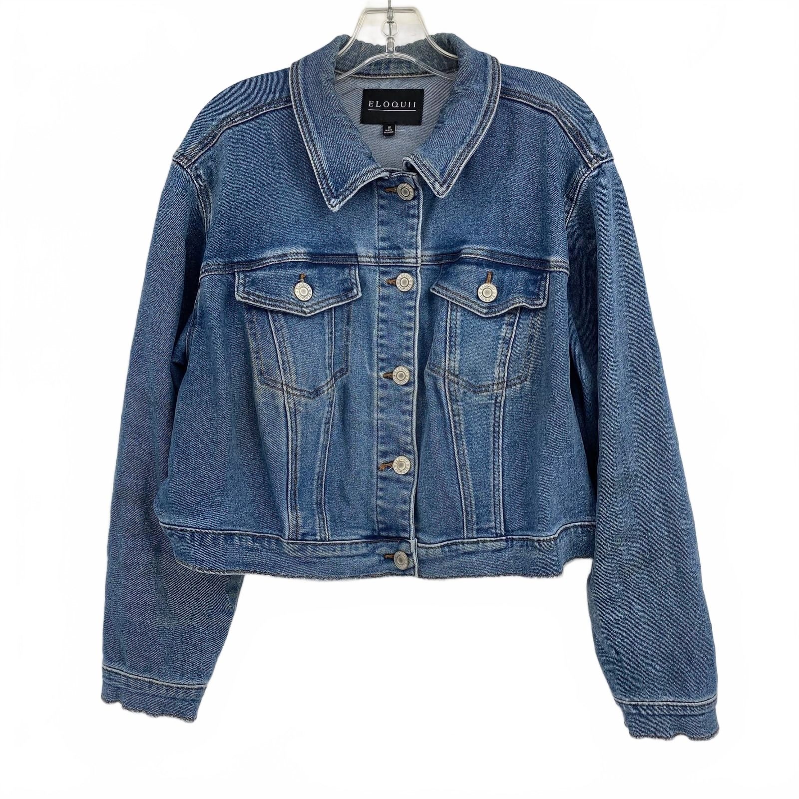 Eloquii Blue Denim Jacket Jean Jacket