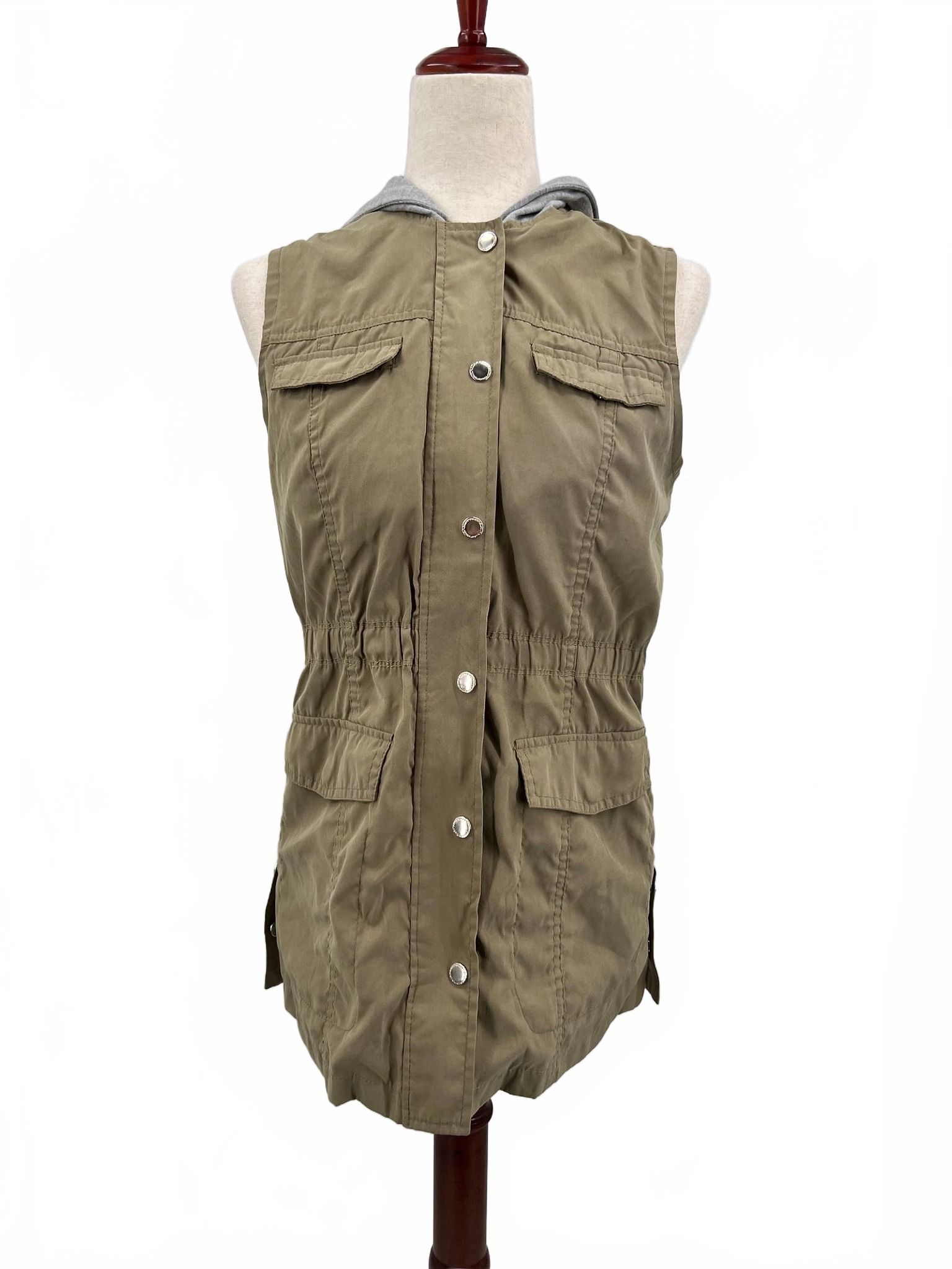 Joujou Gray/Green Hooded Vest