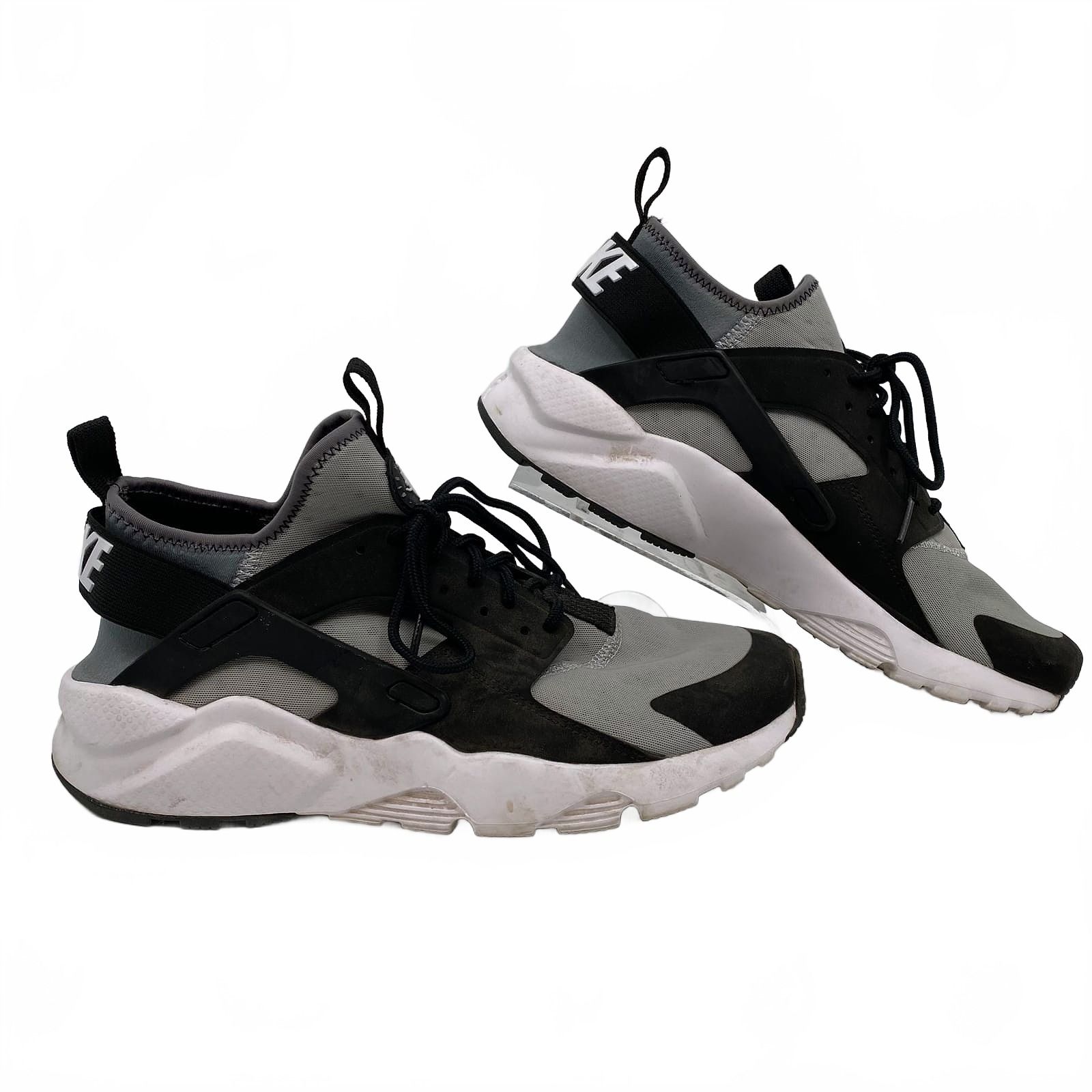 Nike Gray Black Air Huarache Run Ultra Sneakers