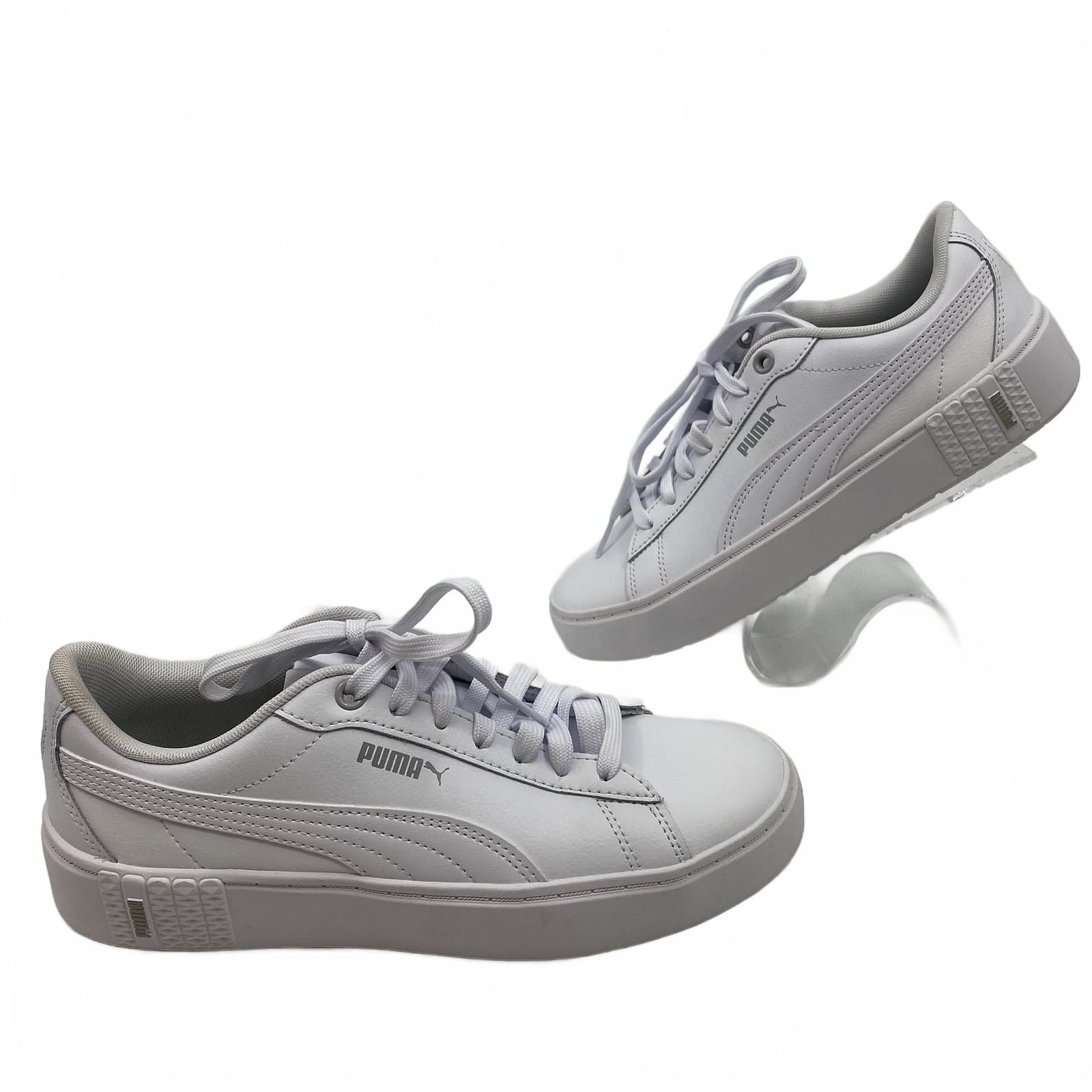 Puma White Smash Platform Sneakers
