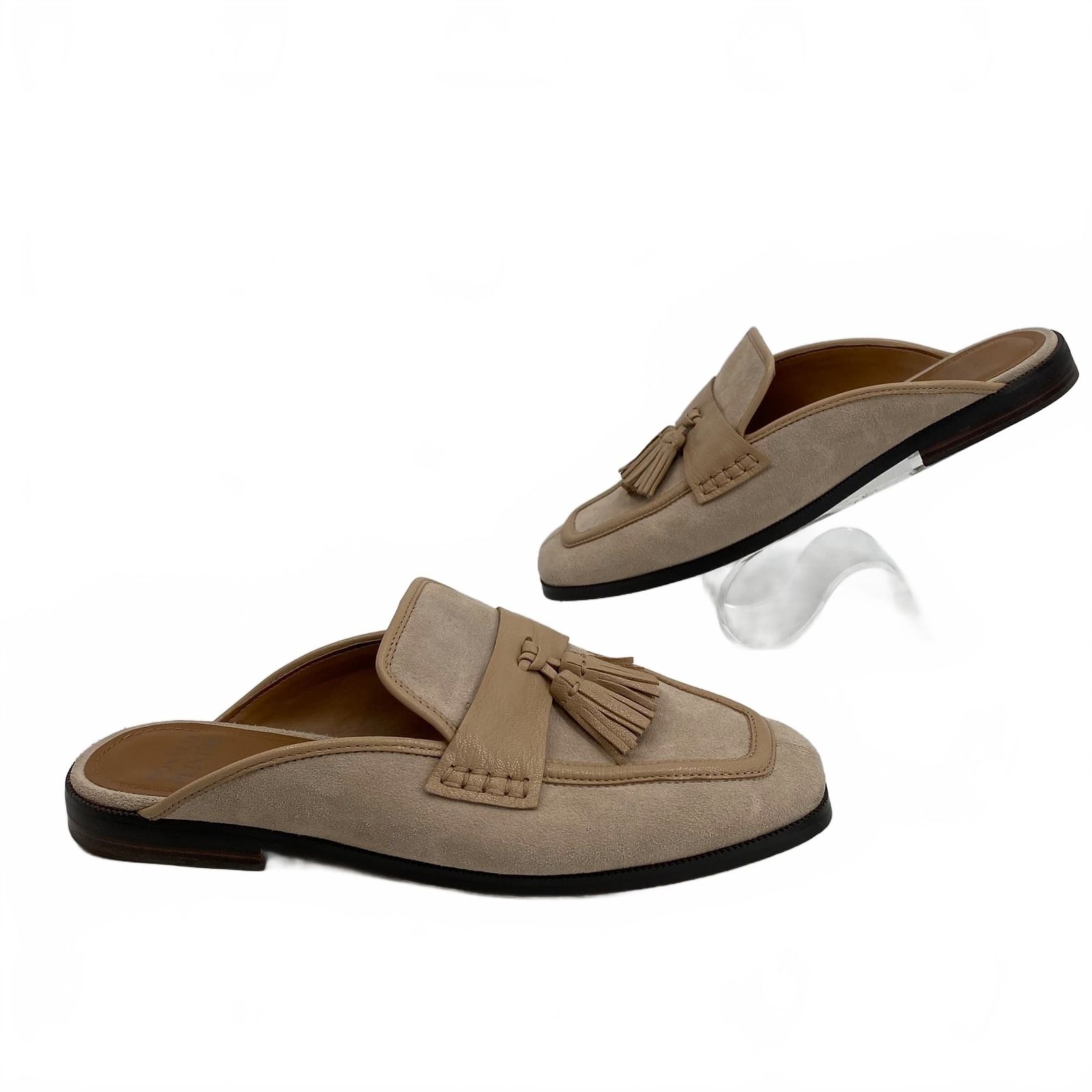 Donald J. Pliner Beige Suede Bryant Slip-On Loafer
