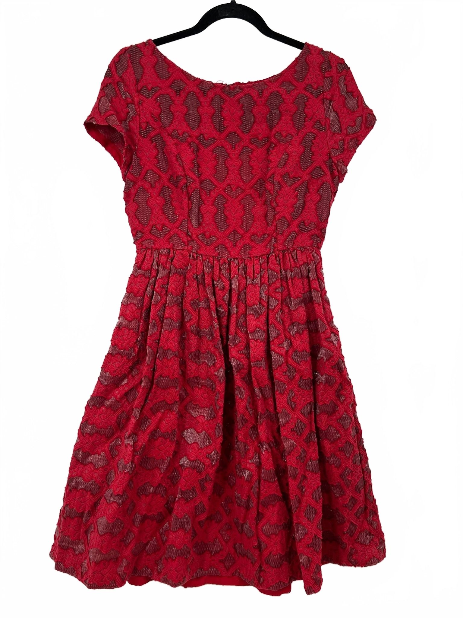 Moulinette Soeurs Red Floral Midi Dress