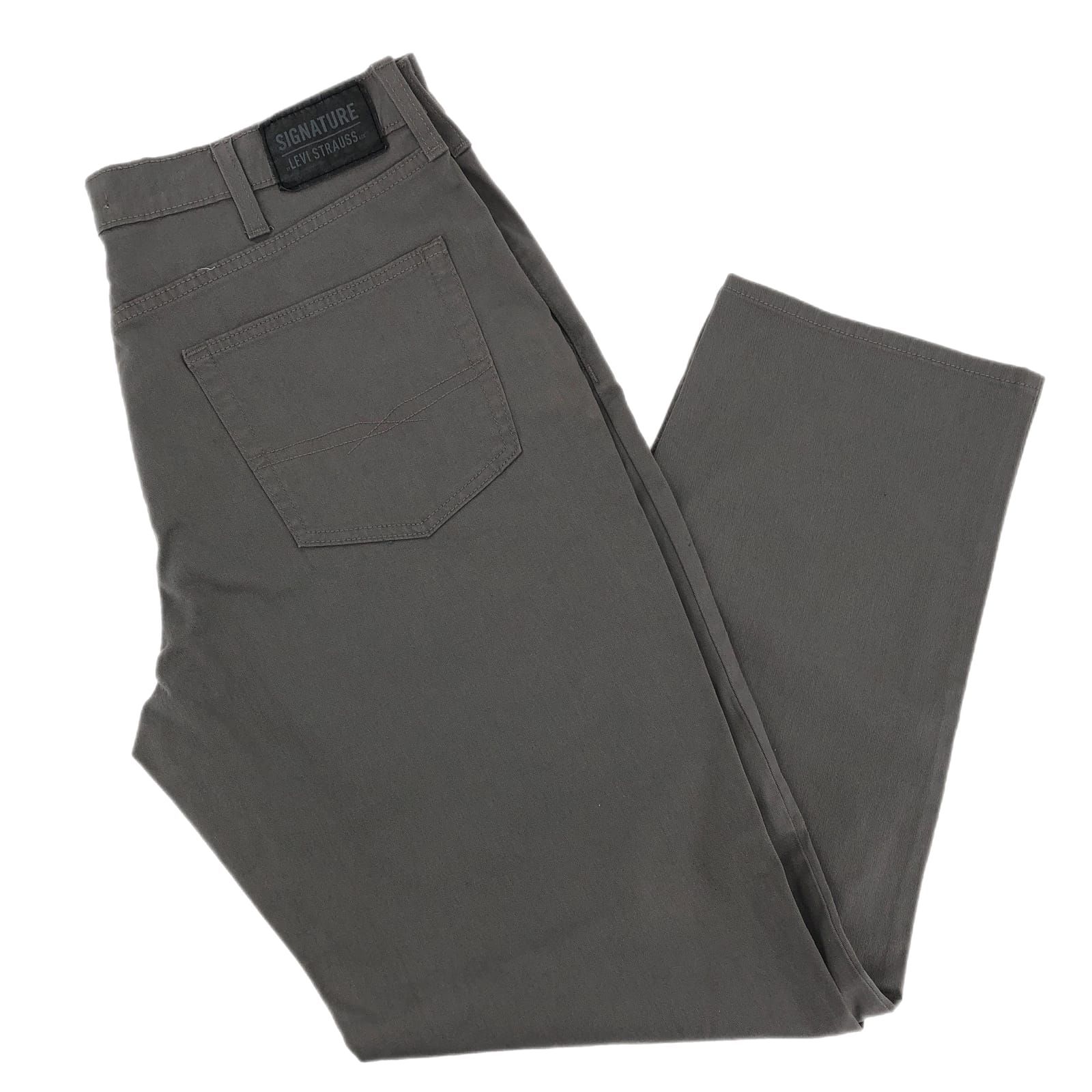 Signature by Levi Strauss Gray Athletic Chinos