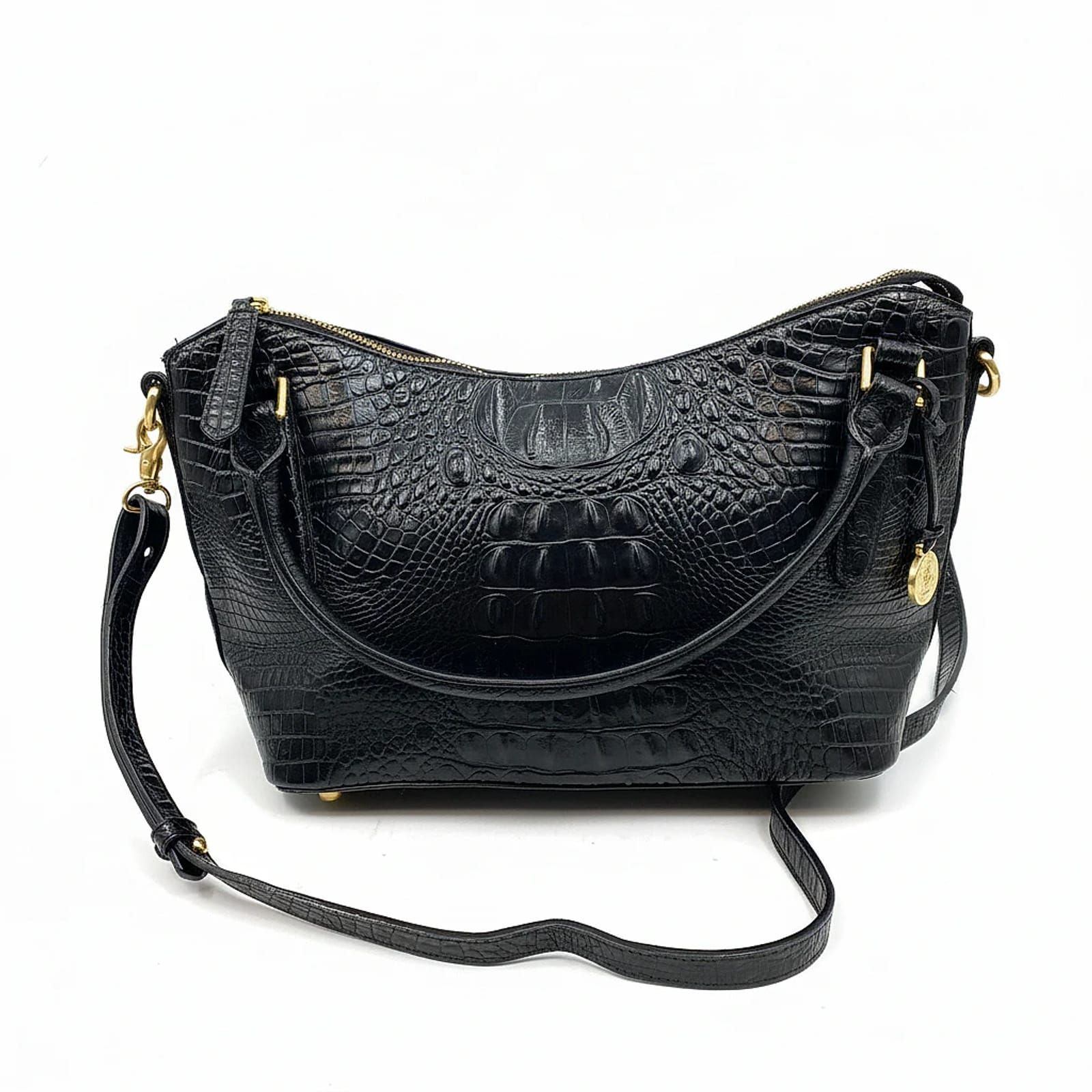 Brahmin Black Leather Shoulder Bag