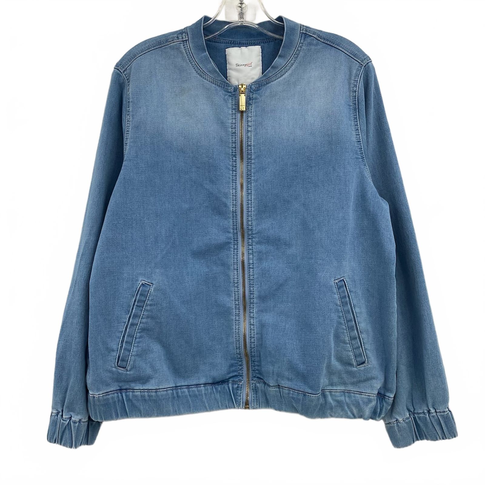 Skinny Girl Blue Denim Bomber Jacket