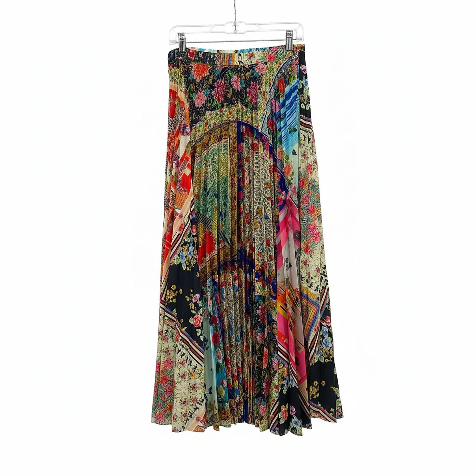 Johnny Was Pink Floral Maxi Skirt