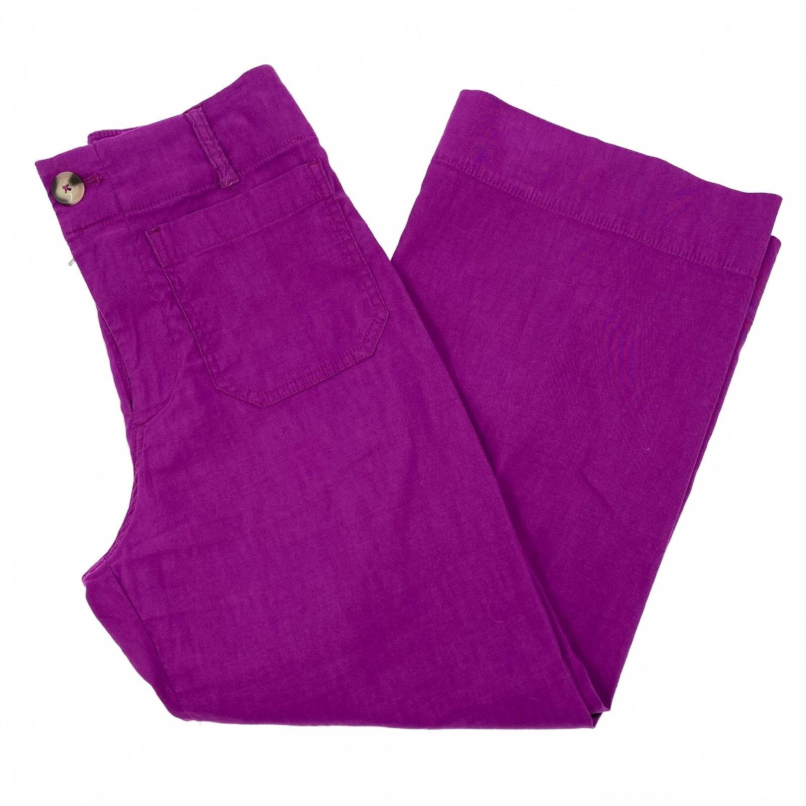 Maeve Purple Colette Wide Leg Pants