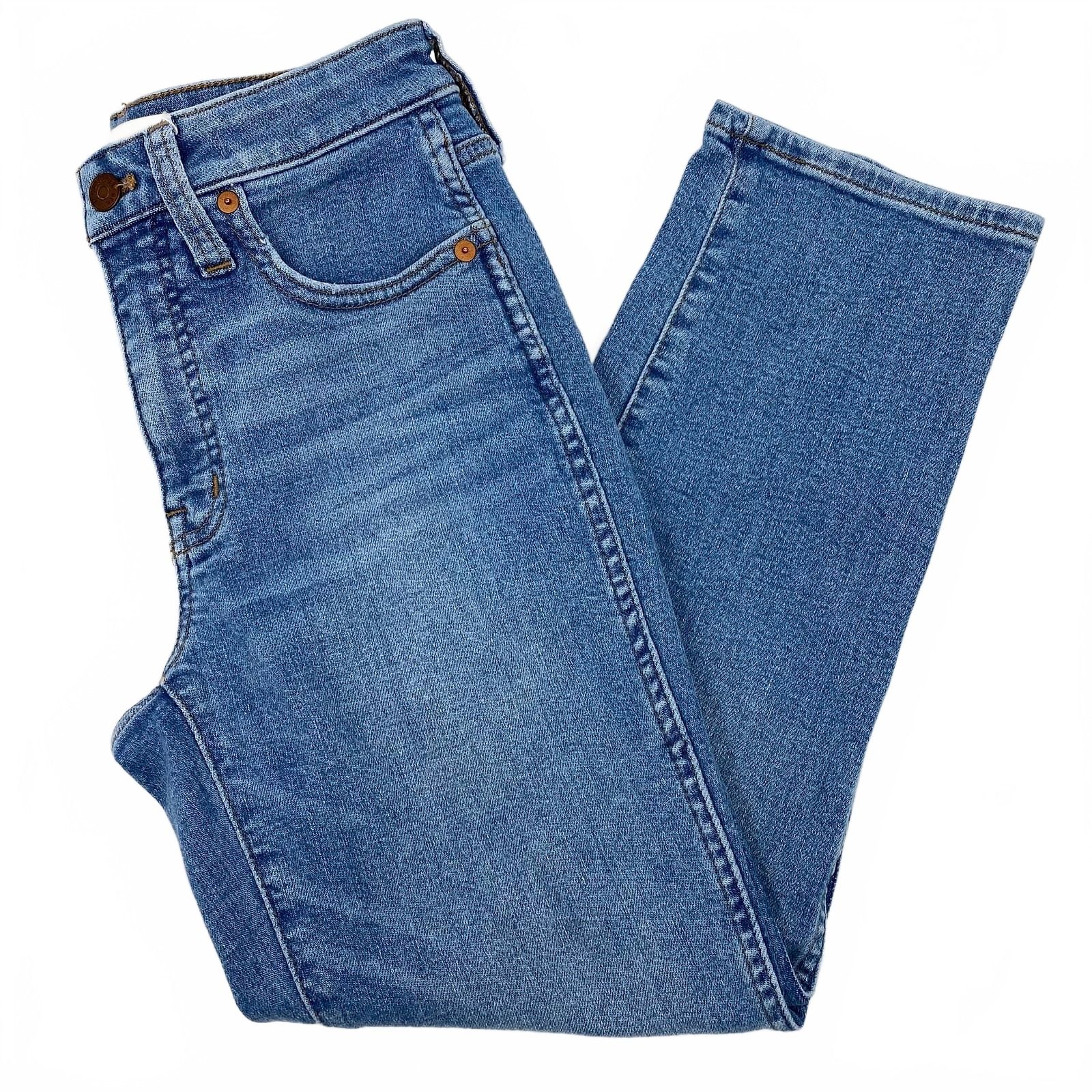 Madewell Light Wash Curvy Stovepipe Jeans