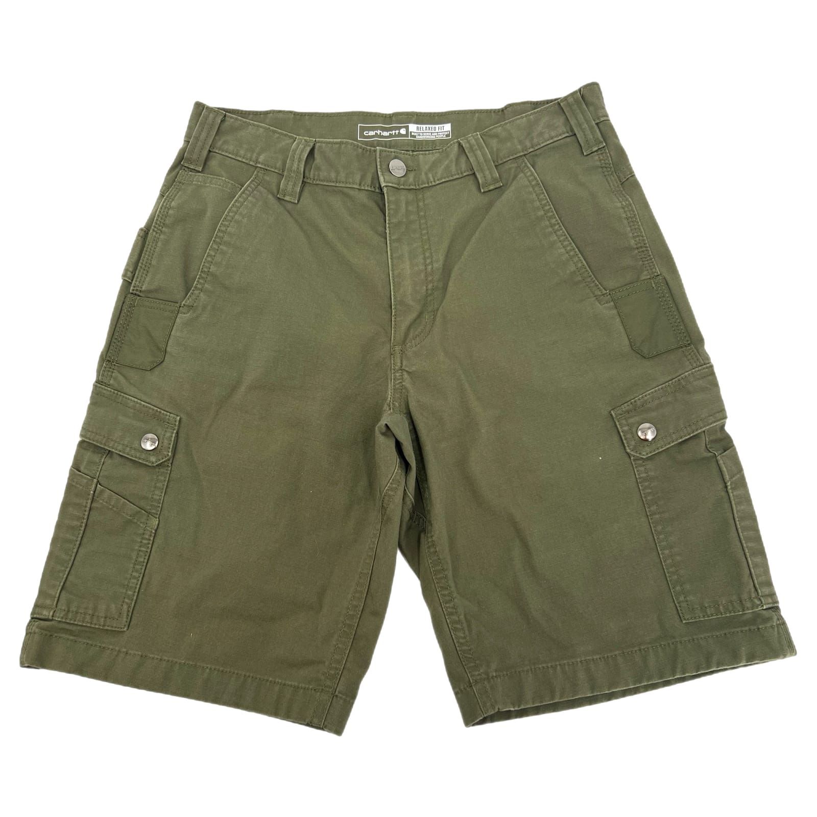 Carhartt Green Mid-Rise Classic Cargo Shorts