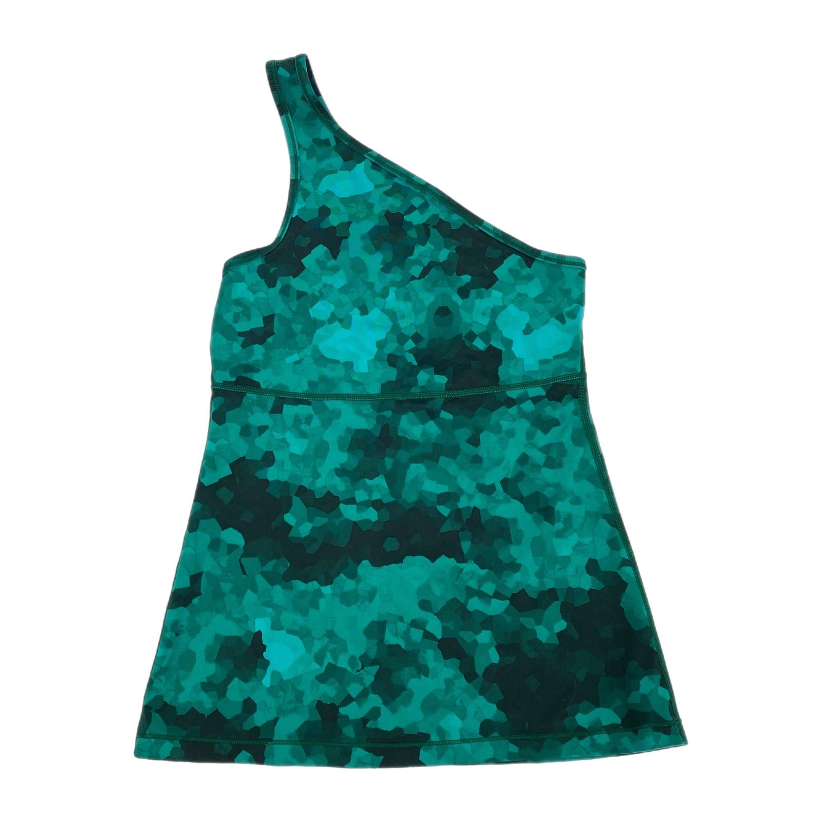 lululemon Green One Shoulder Athletic Tank Top
