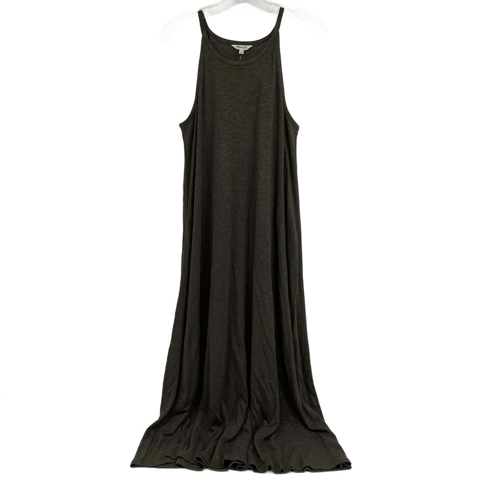 Madewell Green Knit Sleeveless Midi Dress