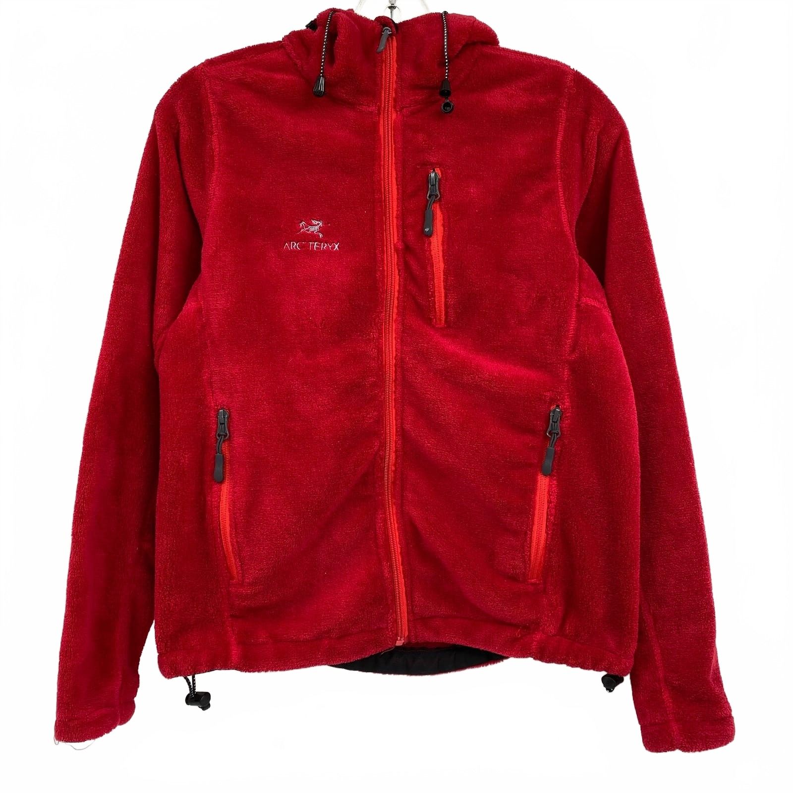 Arc'teryx Red Fuzzy Zip-Up Jacket
