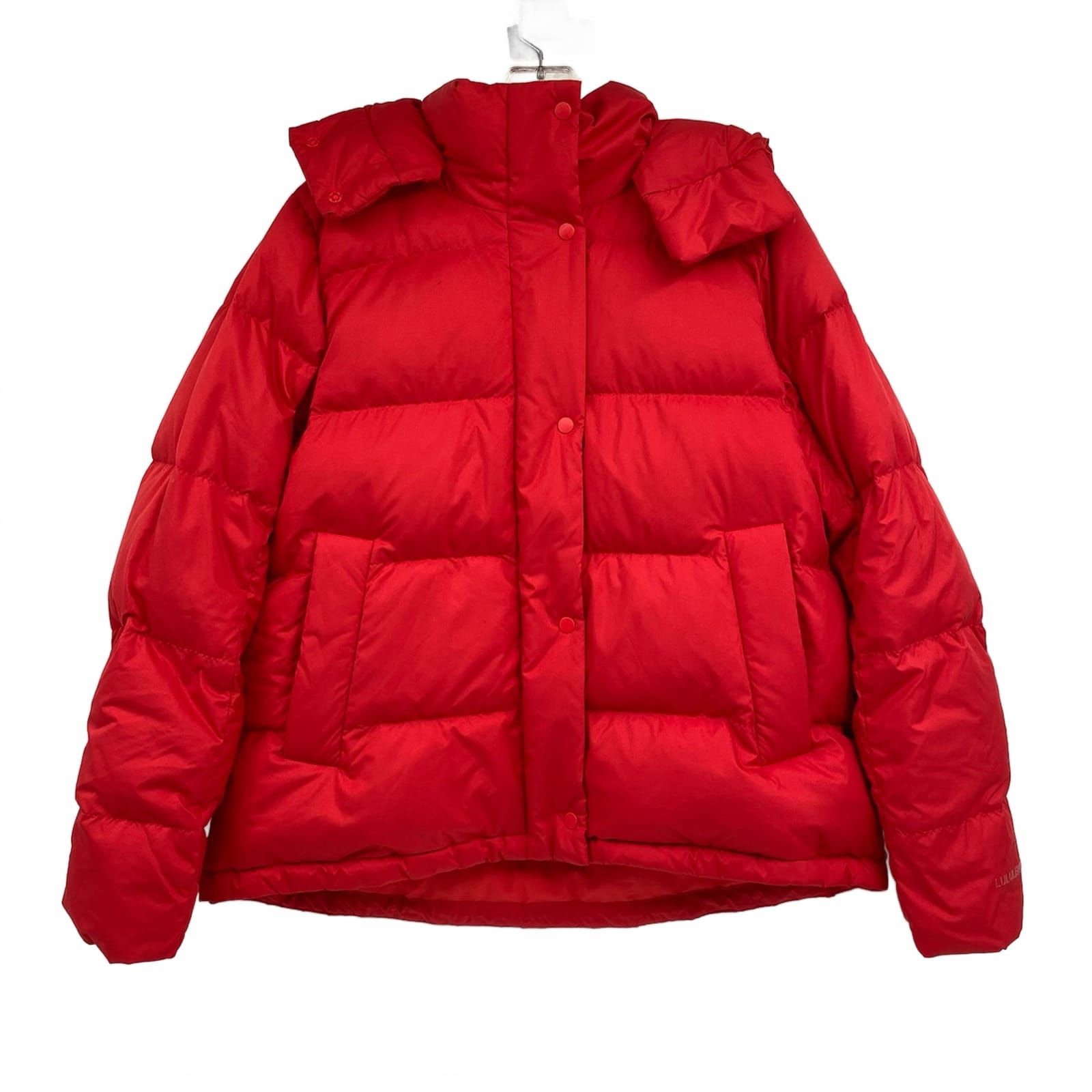 Lululemon Red Down-Filled Puffer Coat