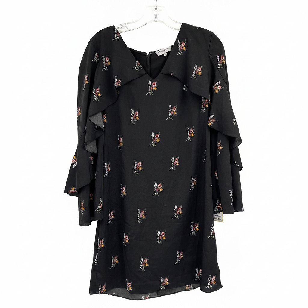 Kobi Halperin Black Floral Mini Dress