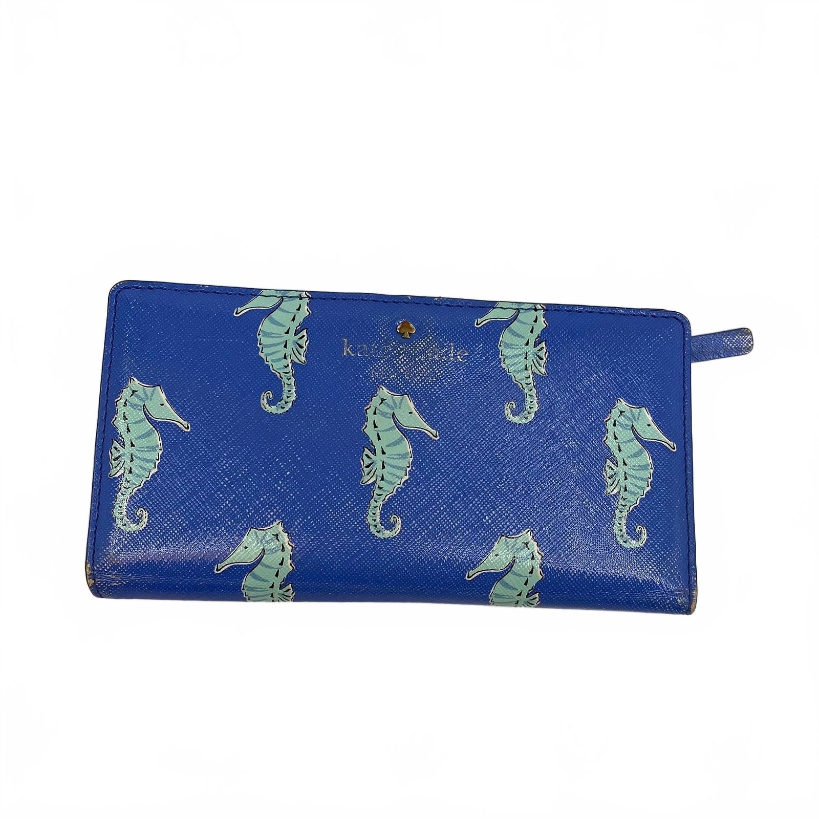 Kate Spade Blue Leather Wallet Clutch
