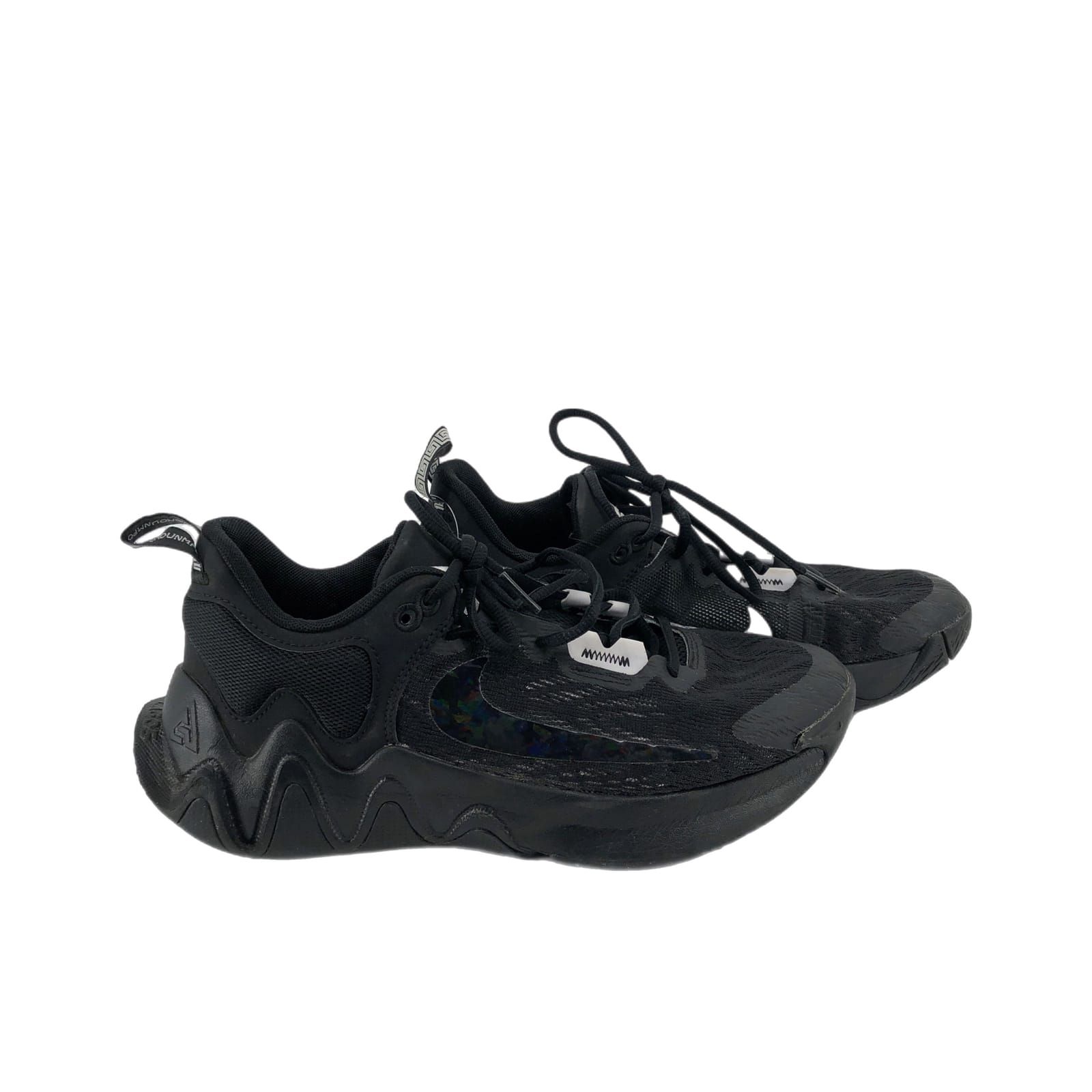 Nike Black Round Toe Lace Up Sneakers