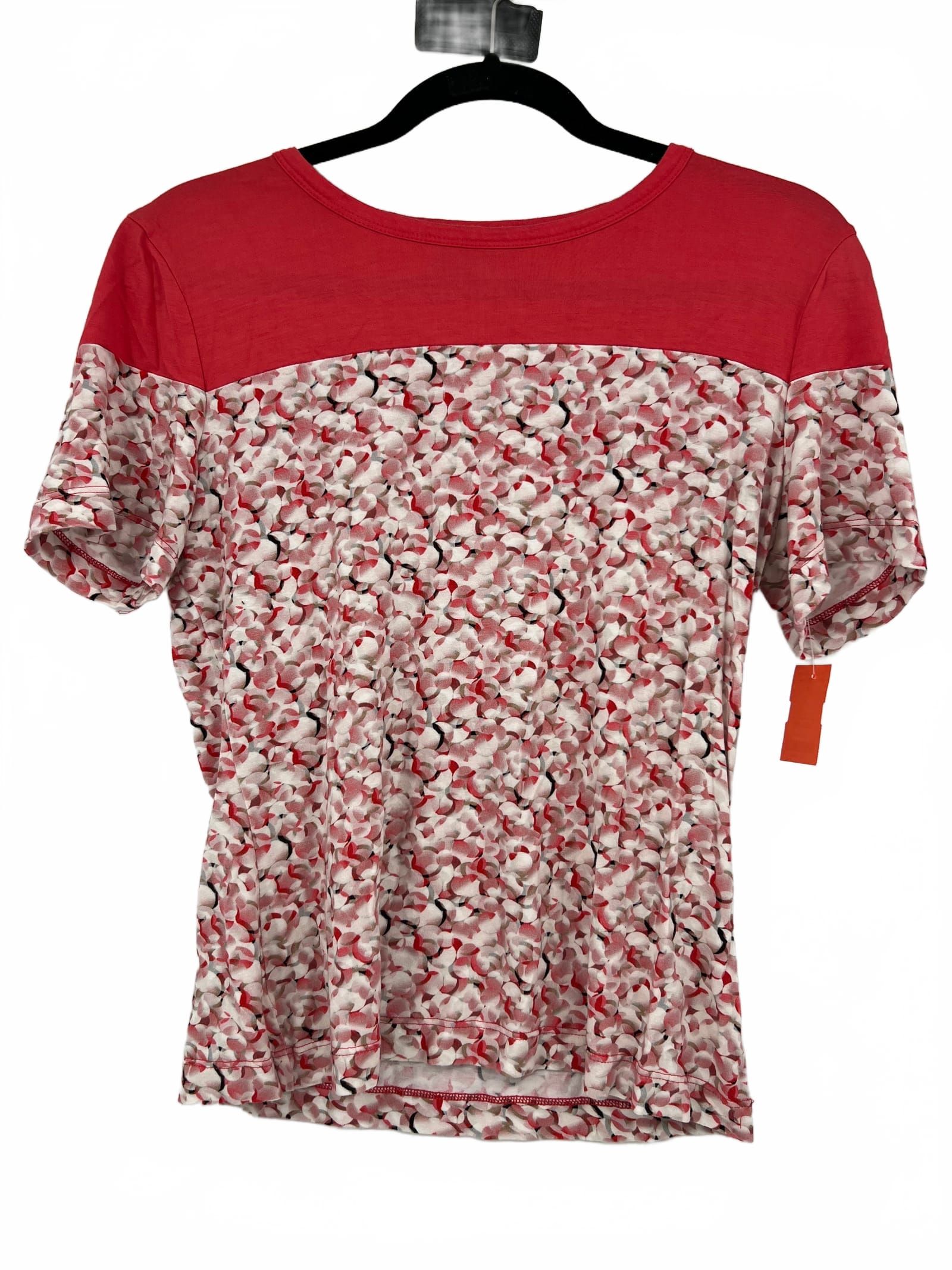 St. John Printed Coral Pink Tee