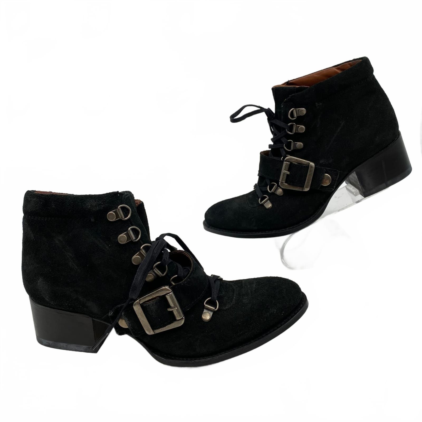 Sylven Black Suede Ankle Boots Women’s 7