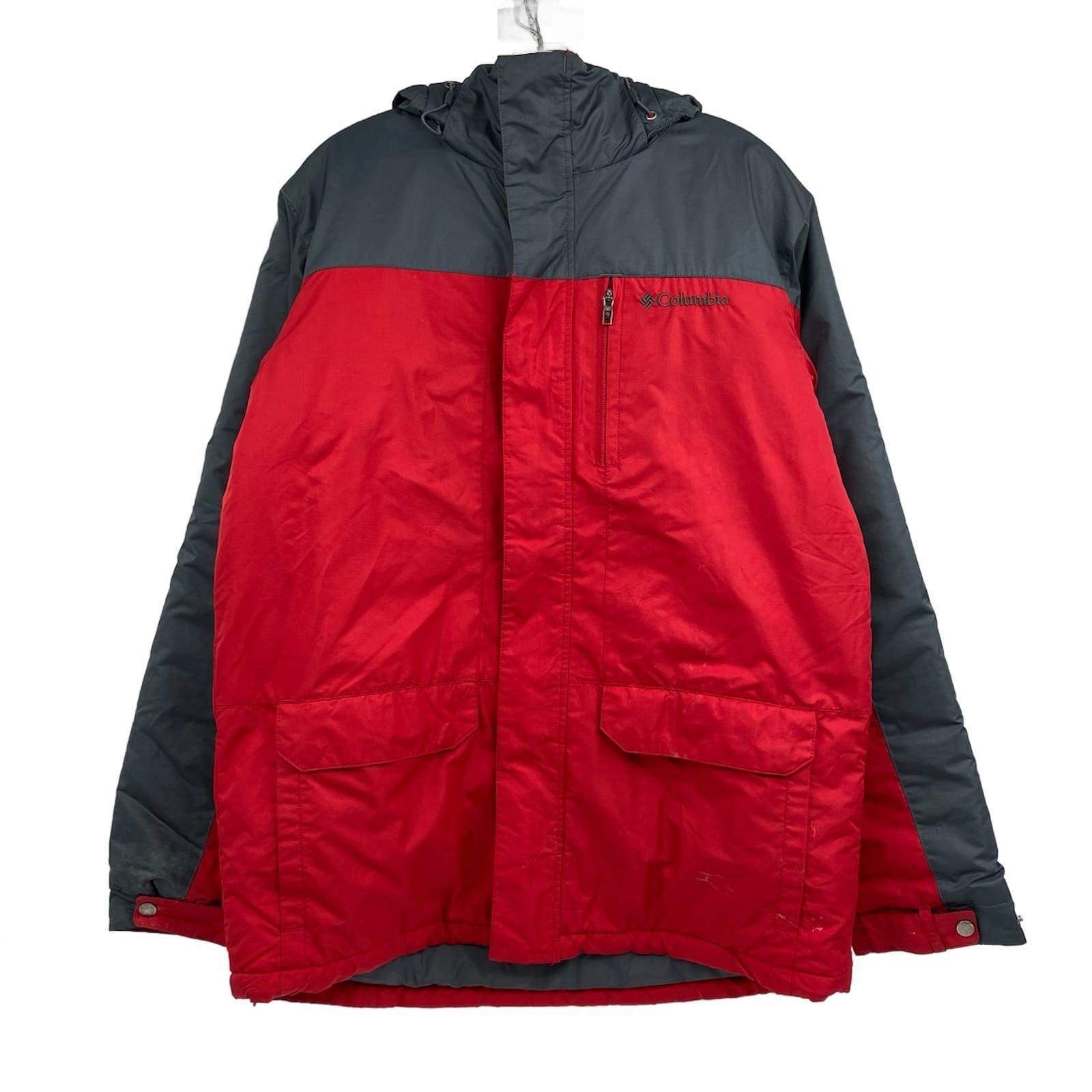 Columbia Red Gray Winter Puffer Jacket