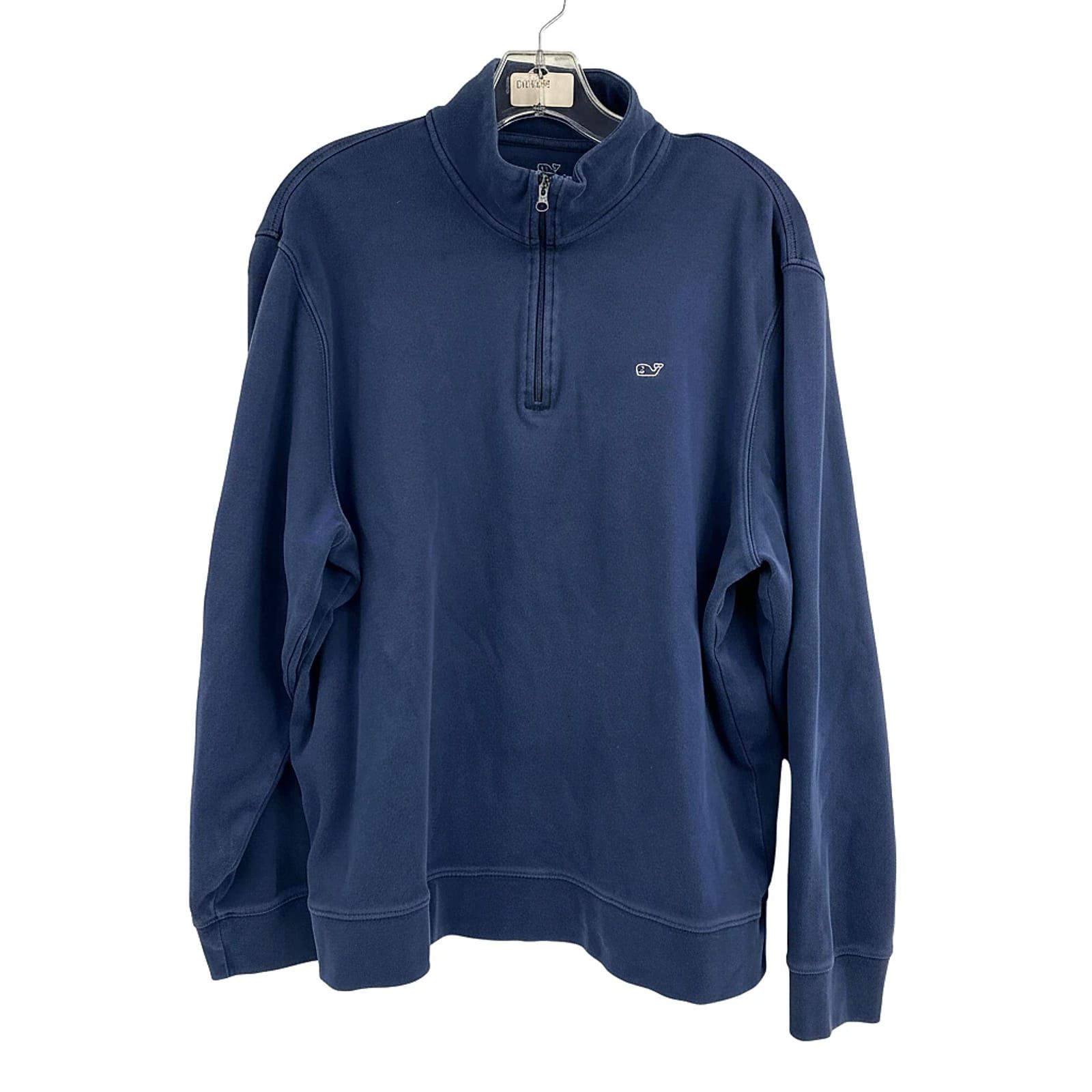 Vineyard Vines Blue 100% Cotton Quarter Zip Sweatshirt