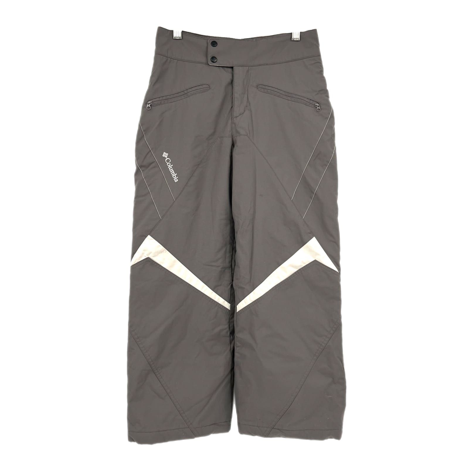 Columbia Gray and White Classic Snow Pants