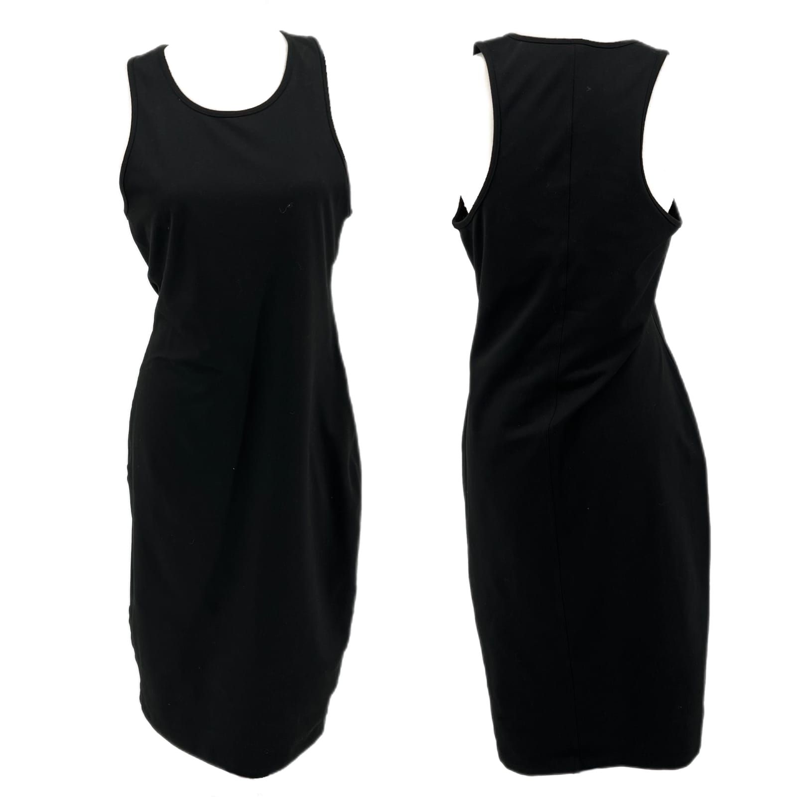 Babaton Black Sleek Pullover Midi Dress
