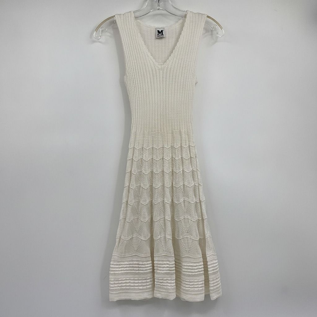 Missoni White Sleeveless Knit Mini Dress
