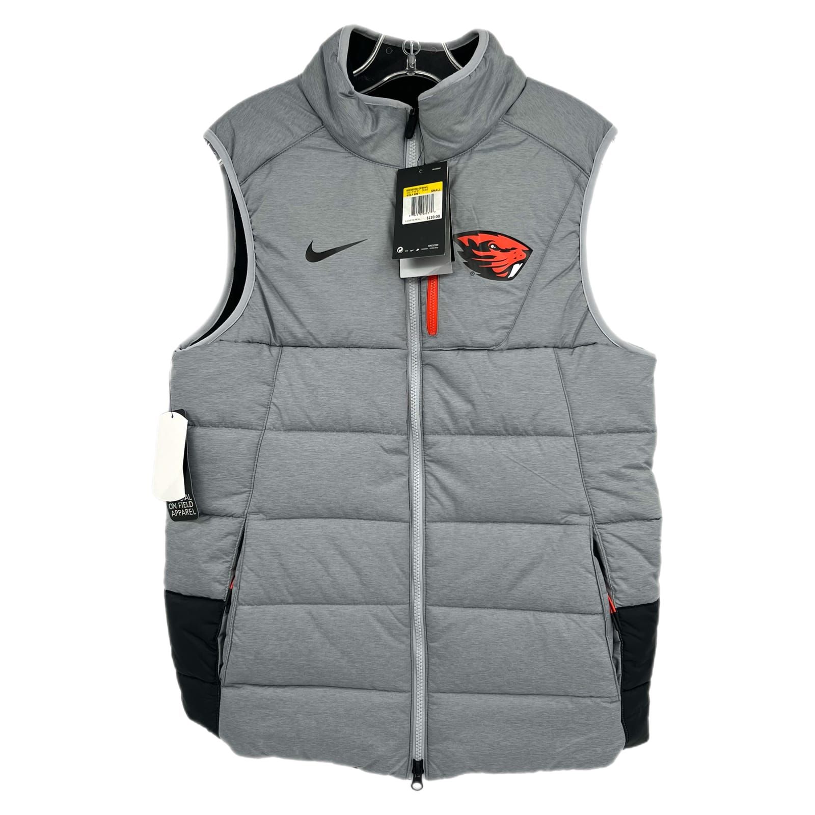 Nike Gray Black Oregon State Beavers Puffer Vest