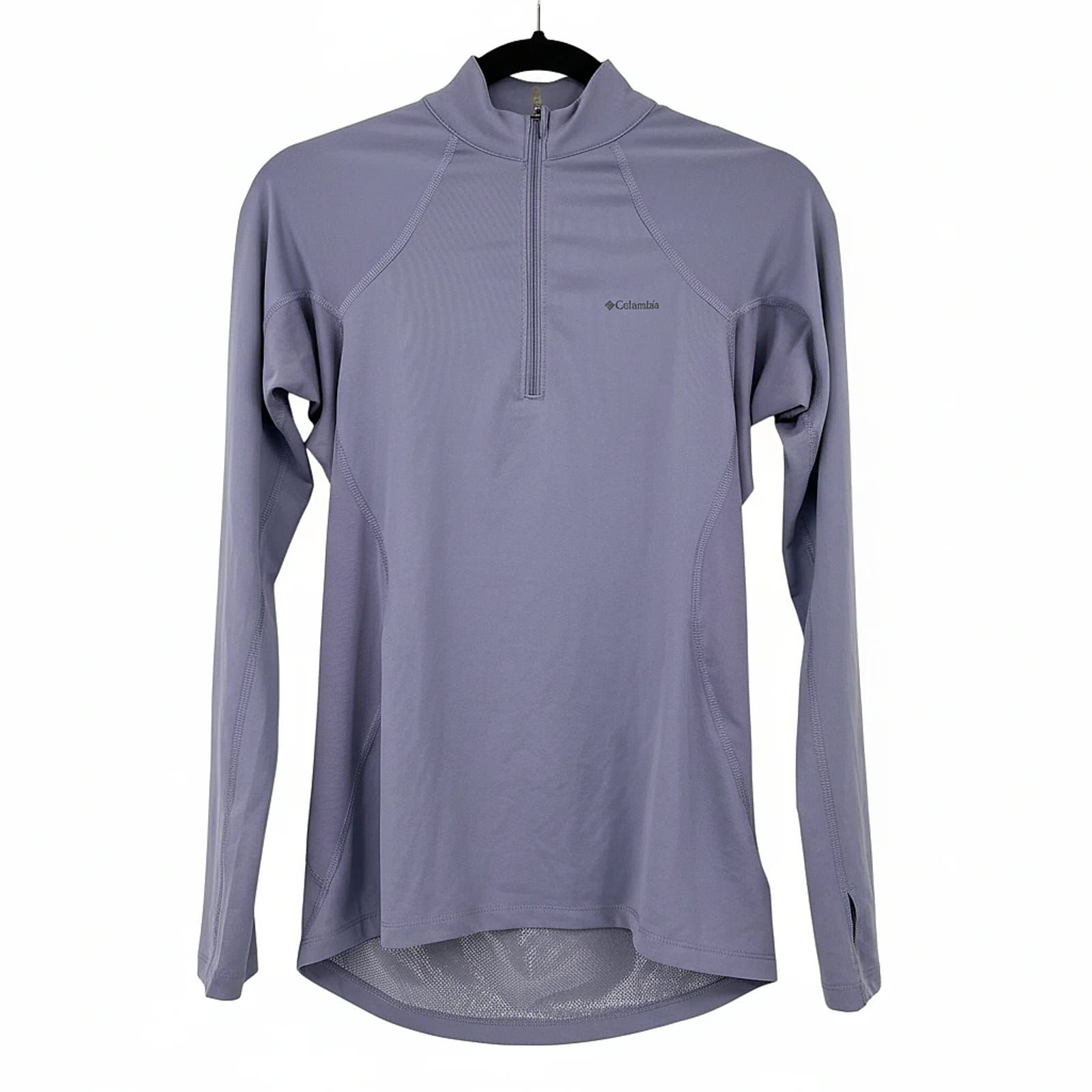 Columbia Purple 1/2 Zip Long Sleeve Tee
