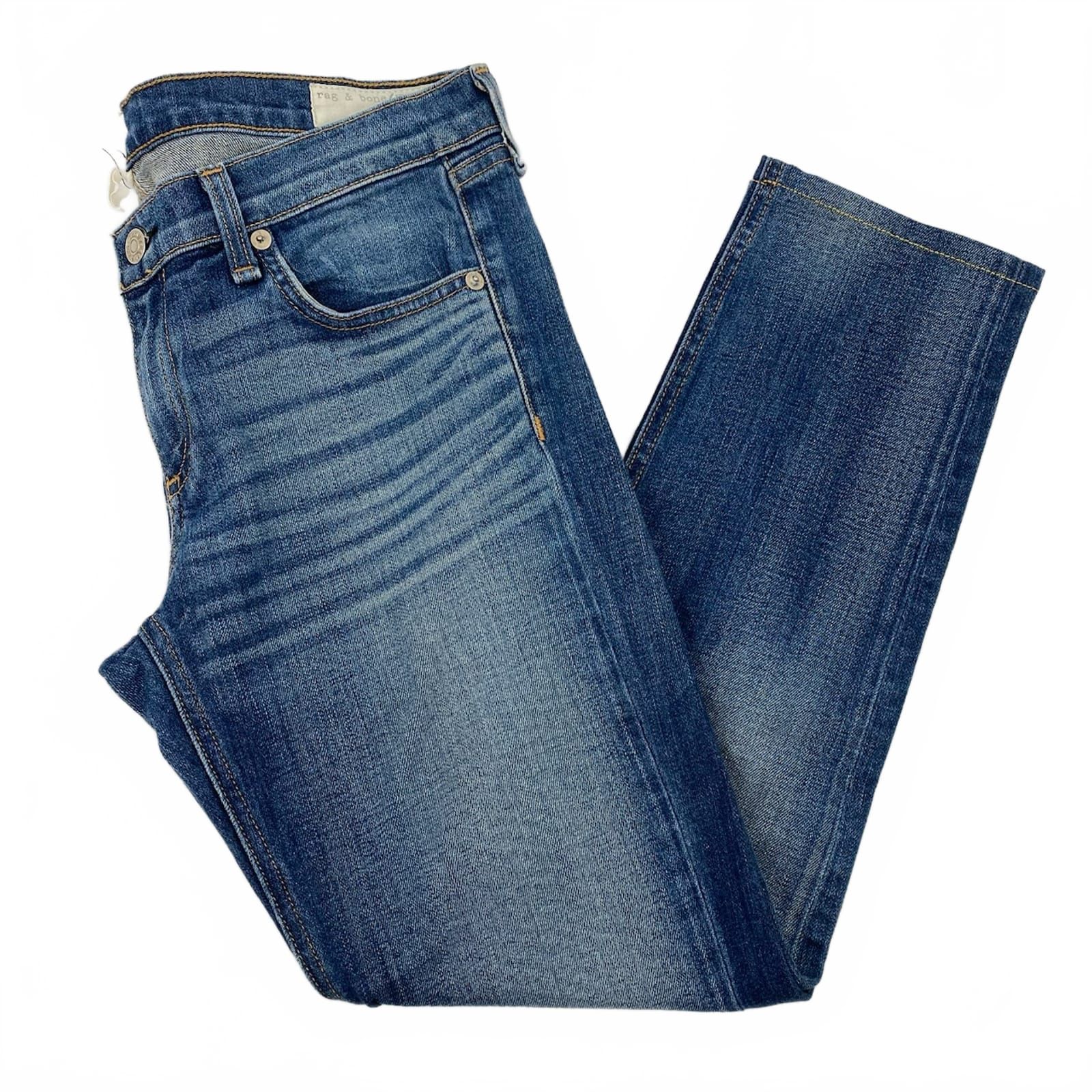 Rag & Bone Blue The Dre Slim Boyfriend Jeans