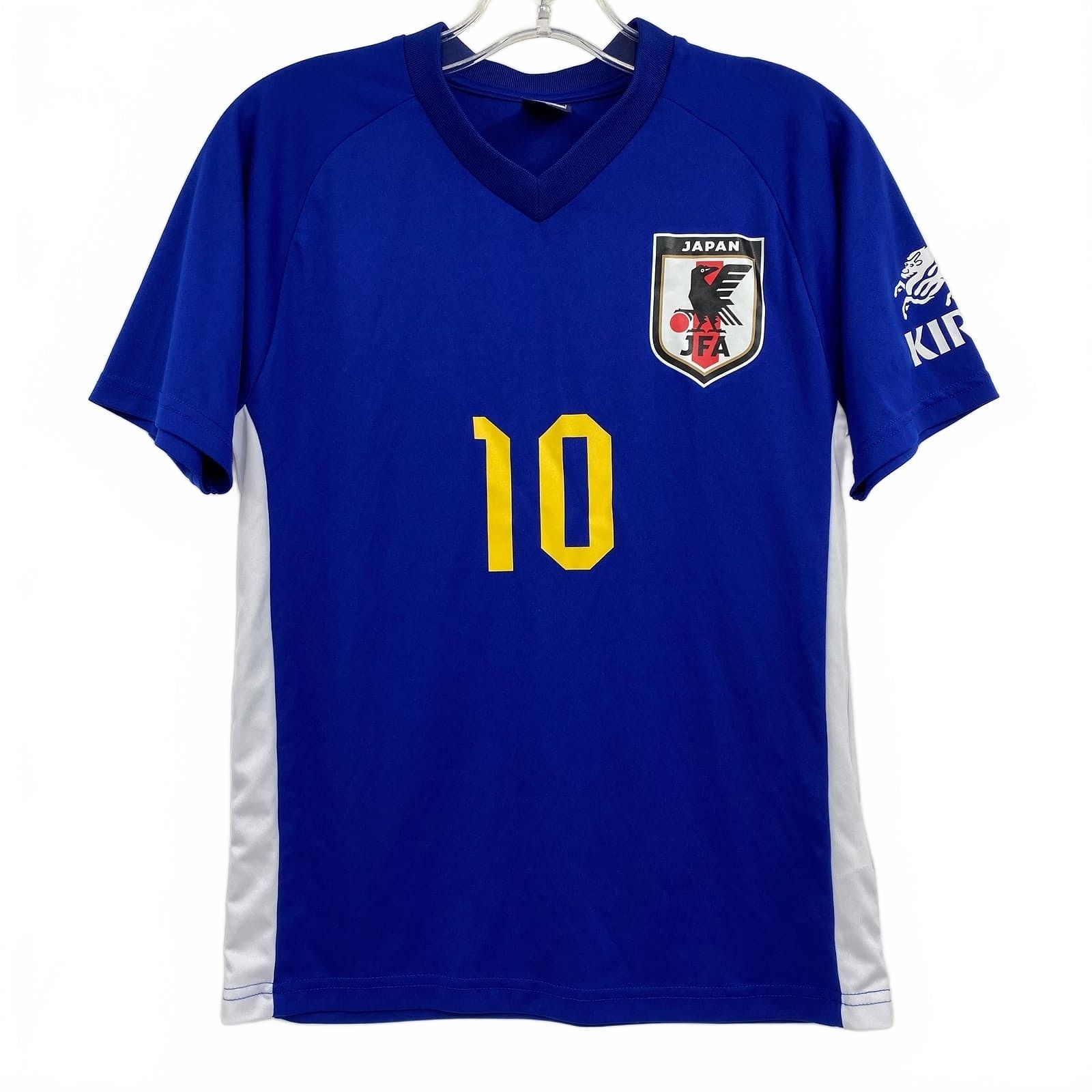 JFA Blue White Minamino 10 Soccer Jersey