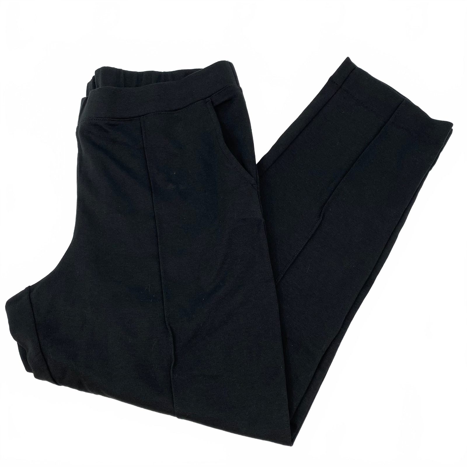 J. Crew Black Ponte Cropped Pull-On Pants