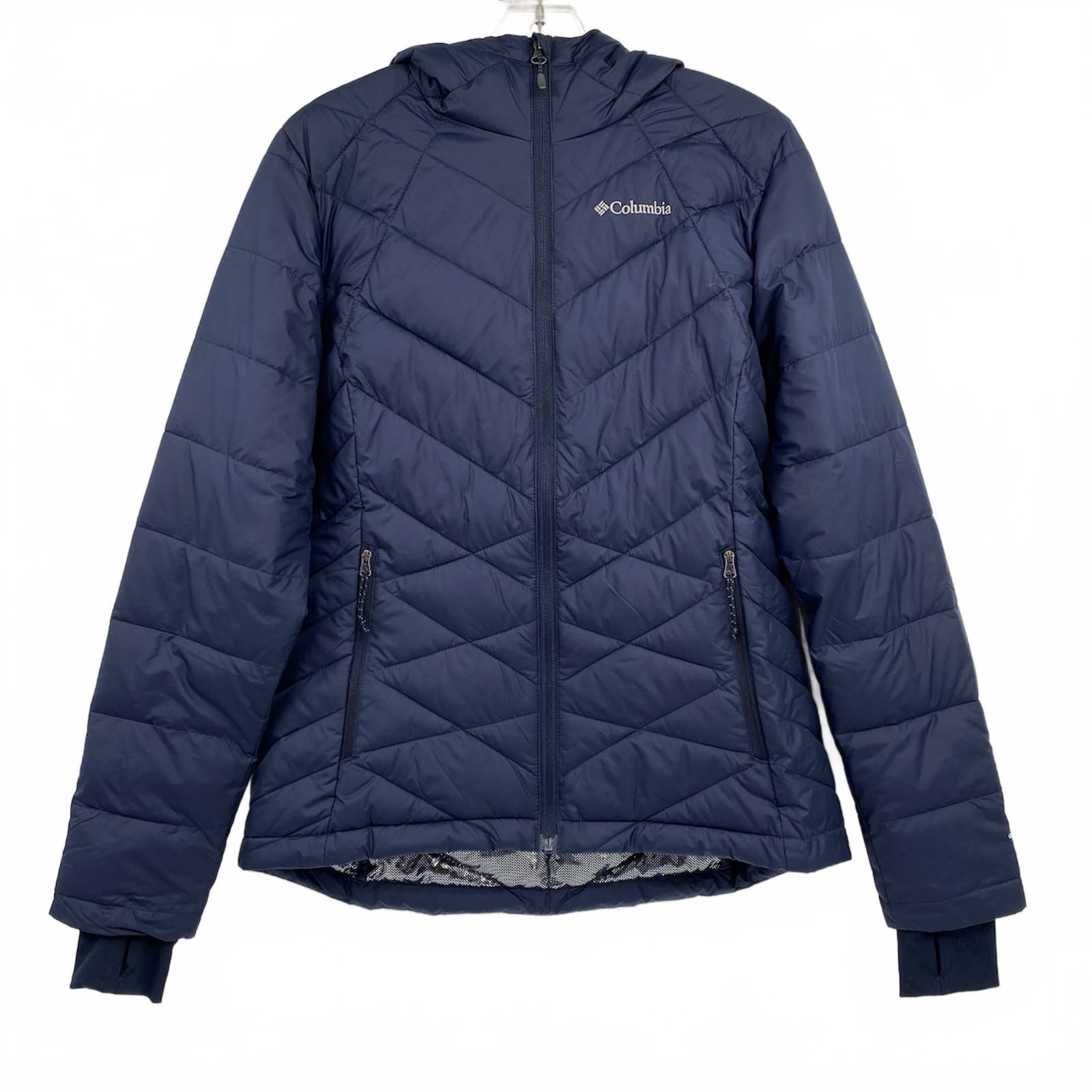 Columbia Navy Blue Hooded Puffer Jacket