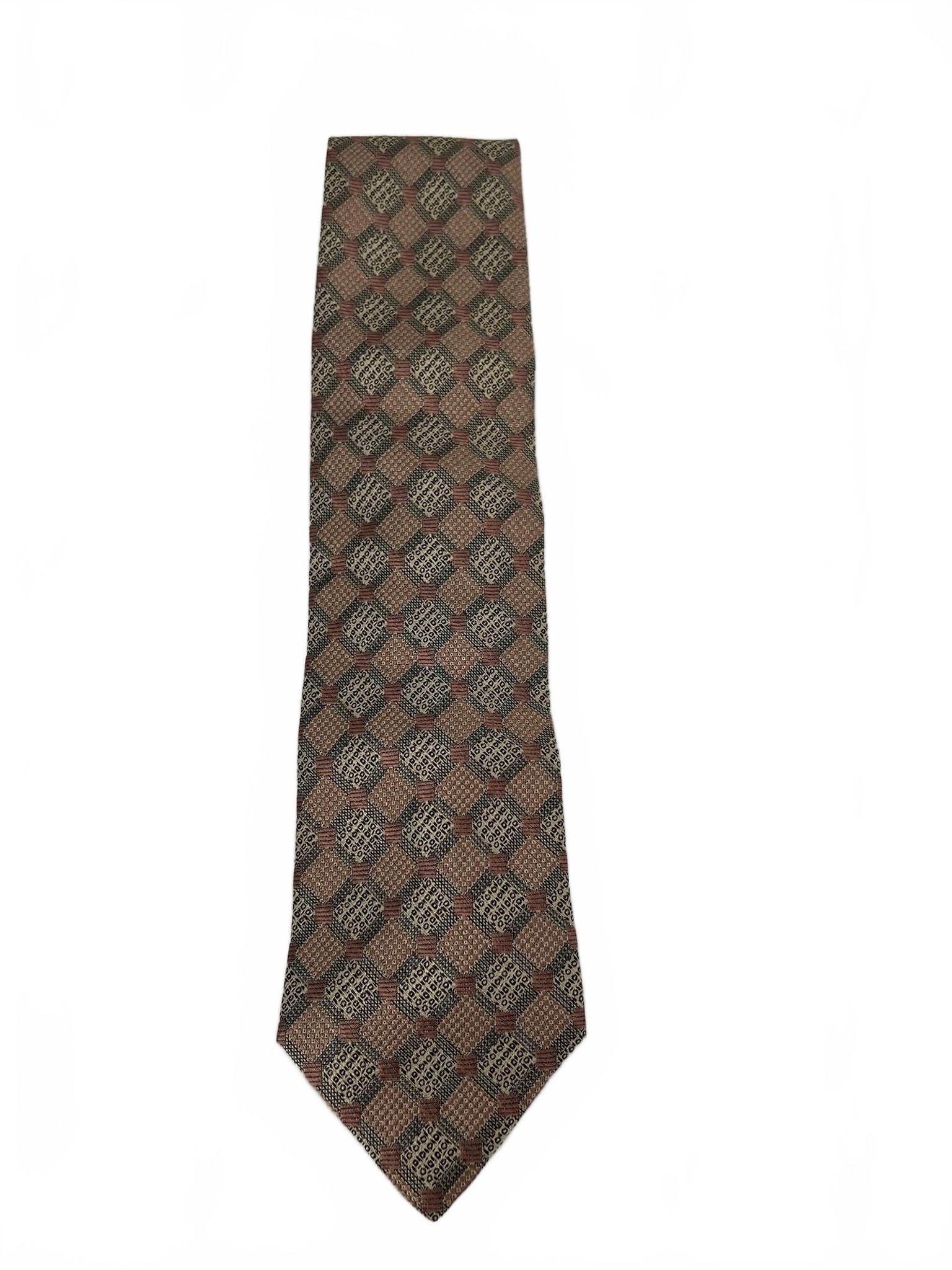 Nordstrom Pink/Gray Silk Geometric Tie