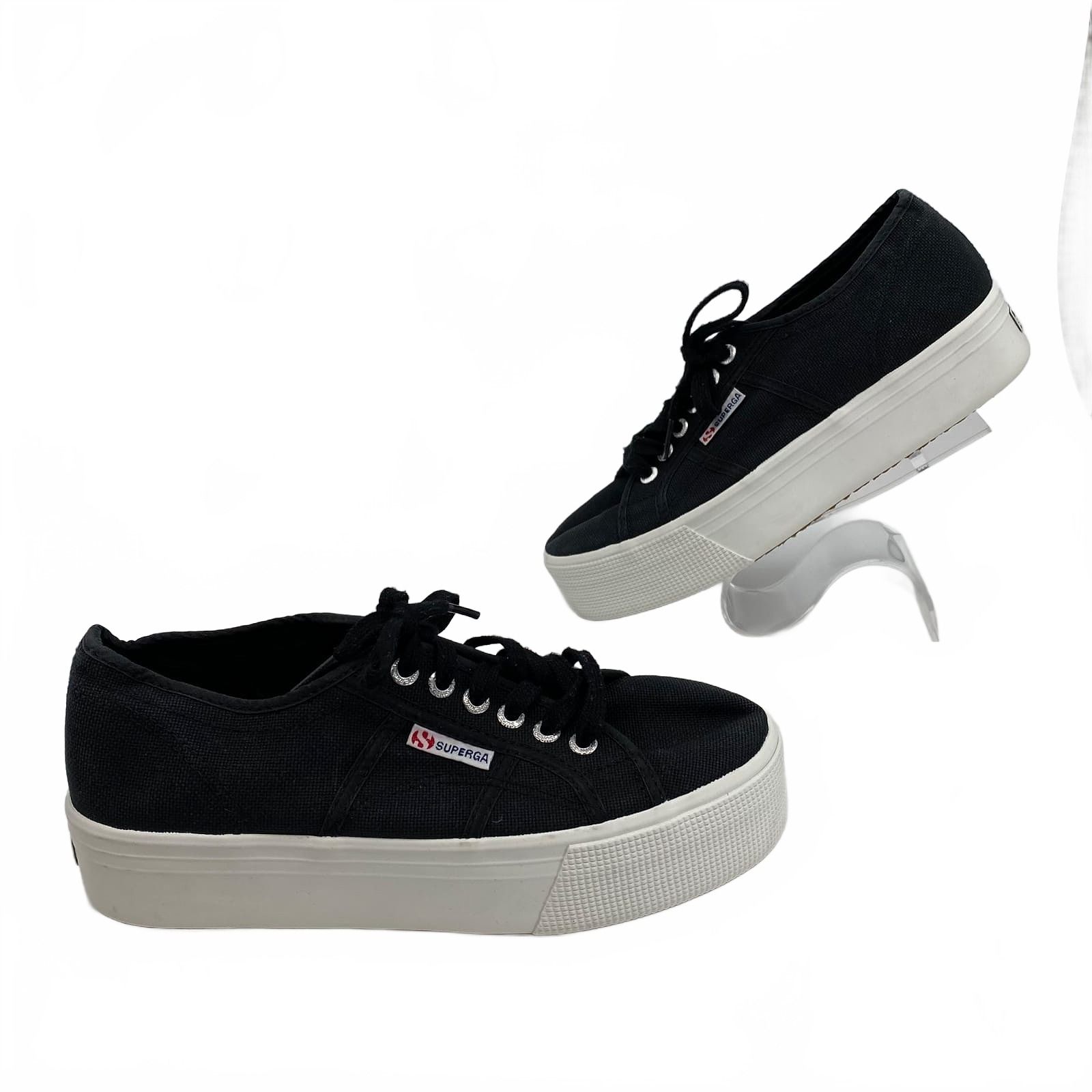 Superga Black Sneakers Platform