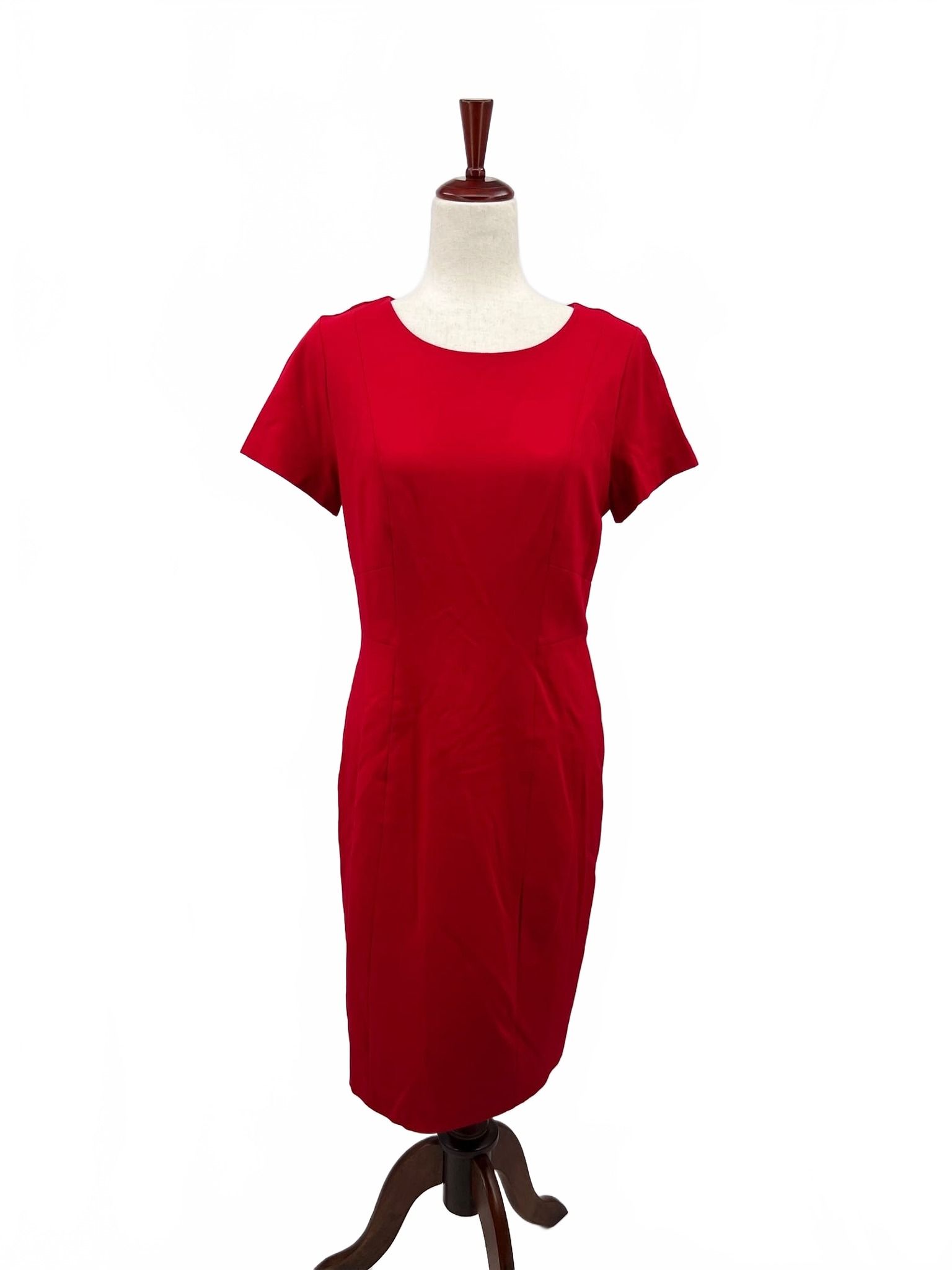 Talbots Red Nylon Knit Sheath Dress