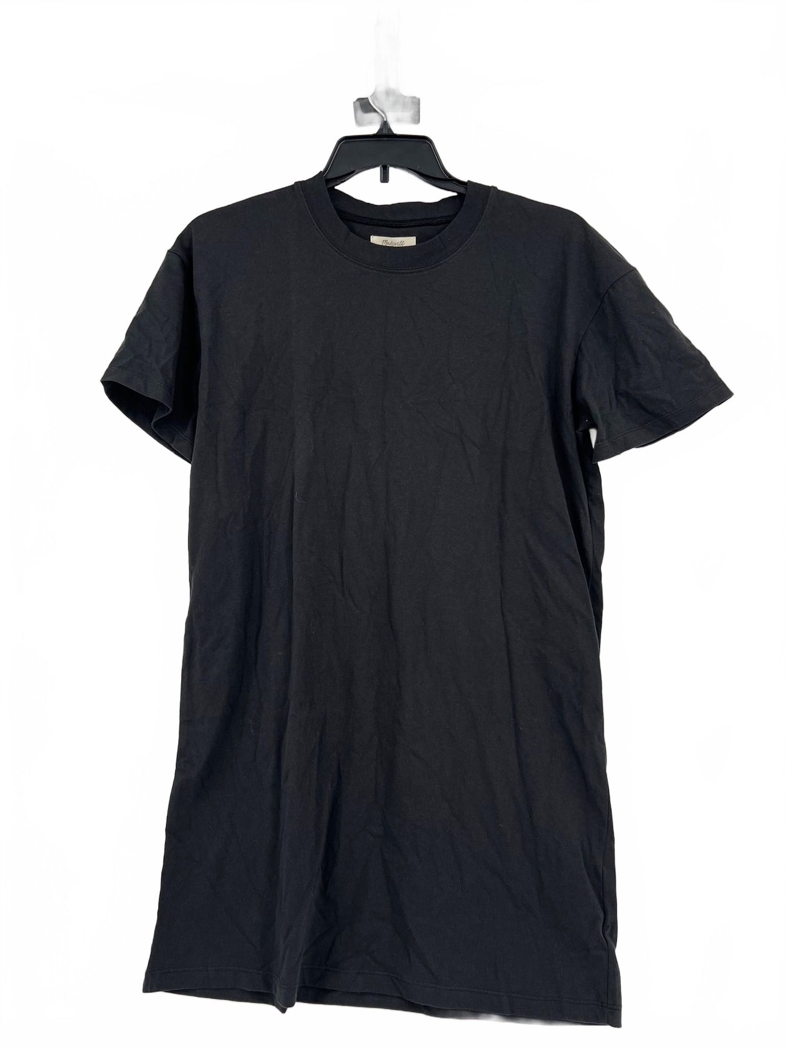 Madewell Black Cotton Midi T‑Shirt Dress