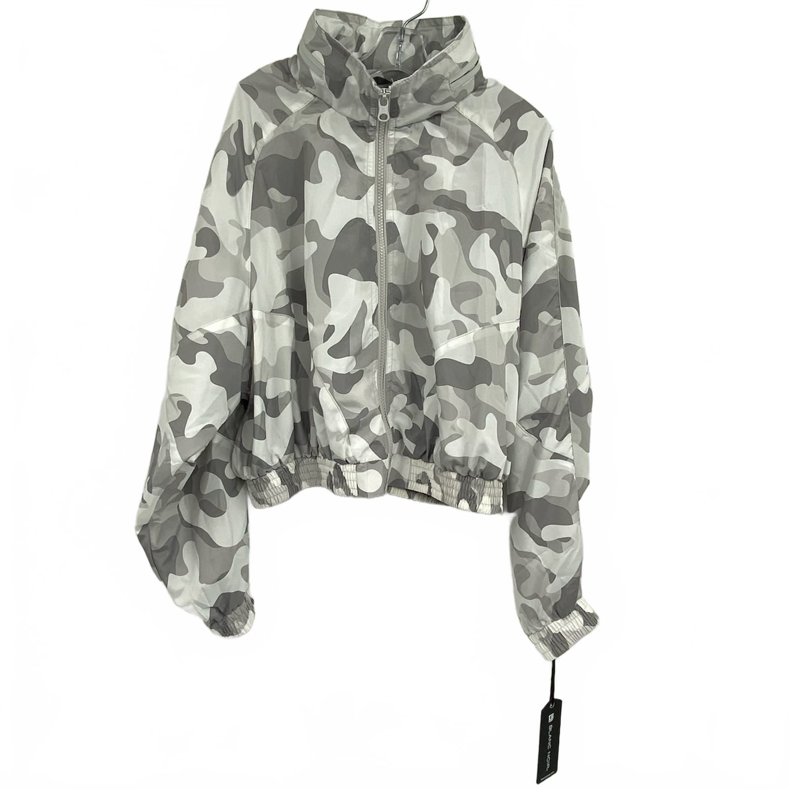 Blanc Noir Grey Camo Cropped Jacket