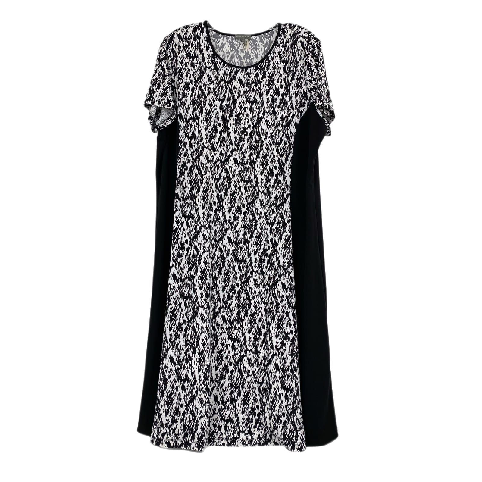 Vince Camuto Black & White Printed Dress