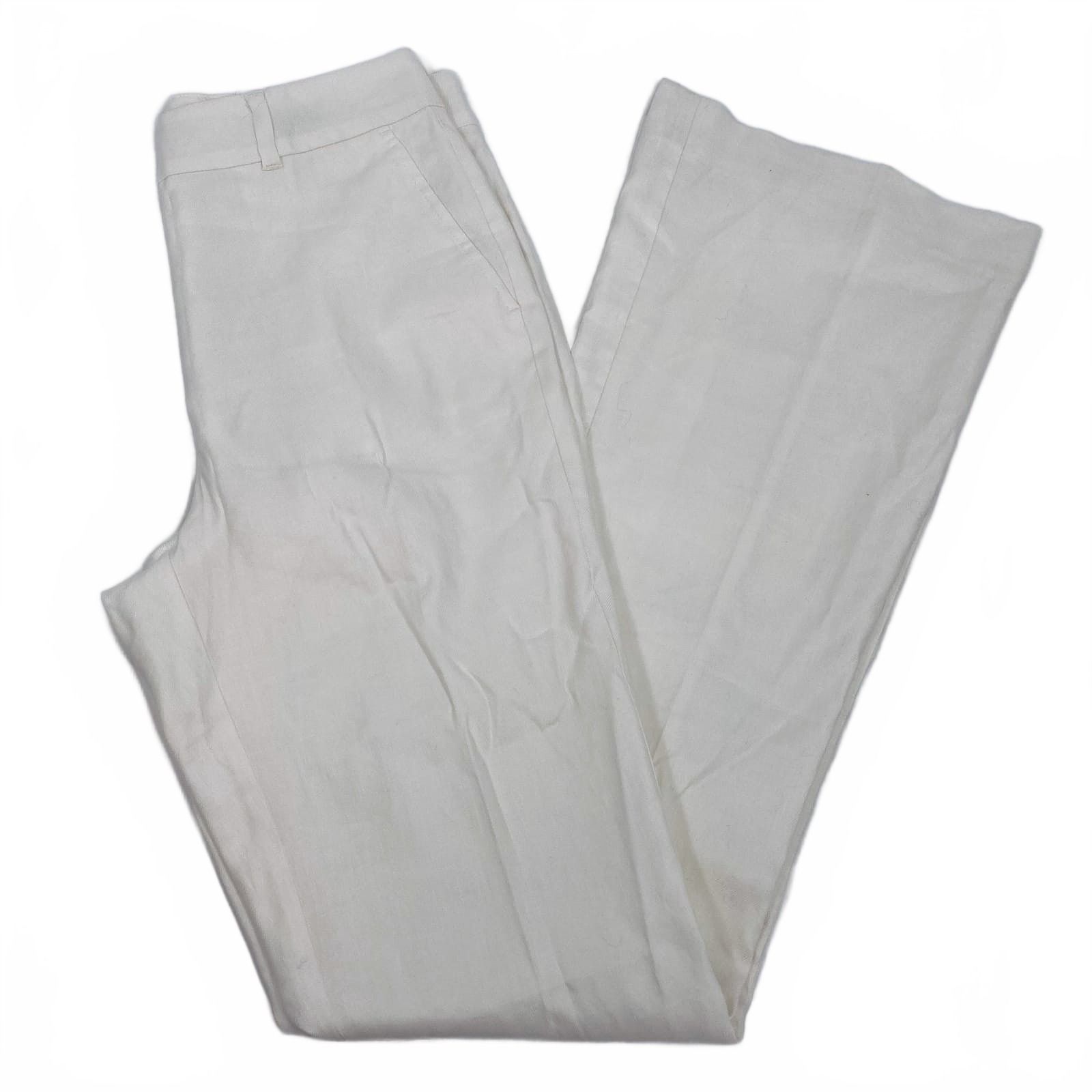 White House Black Market White Flared Trousers