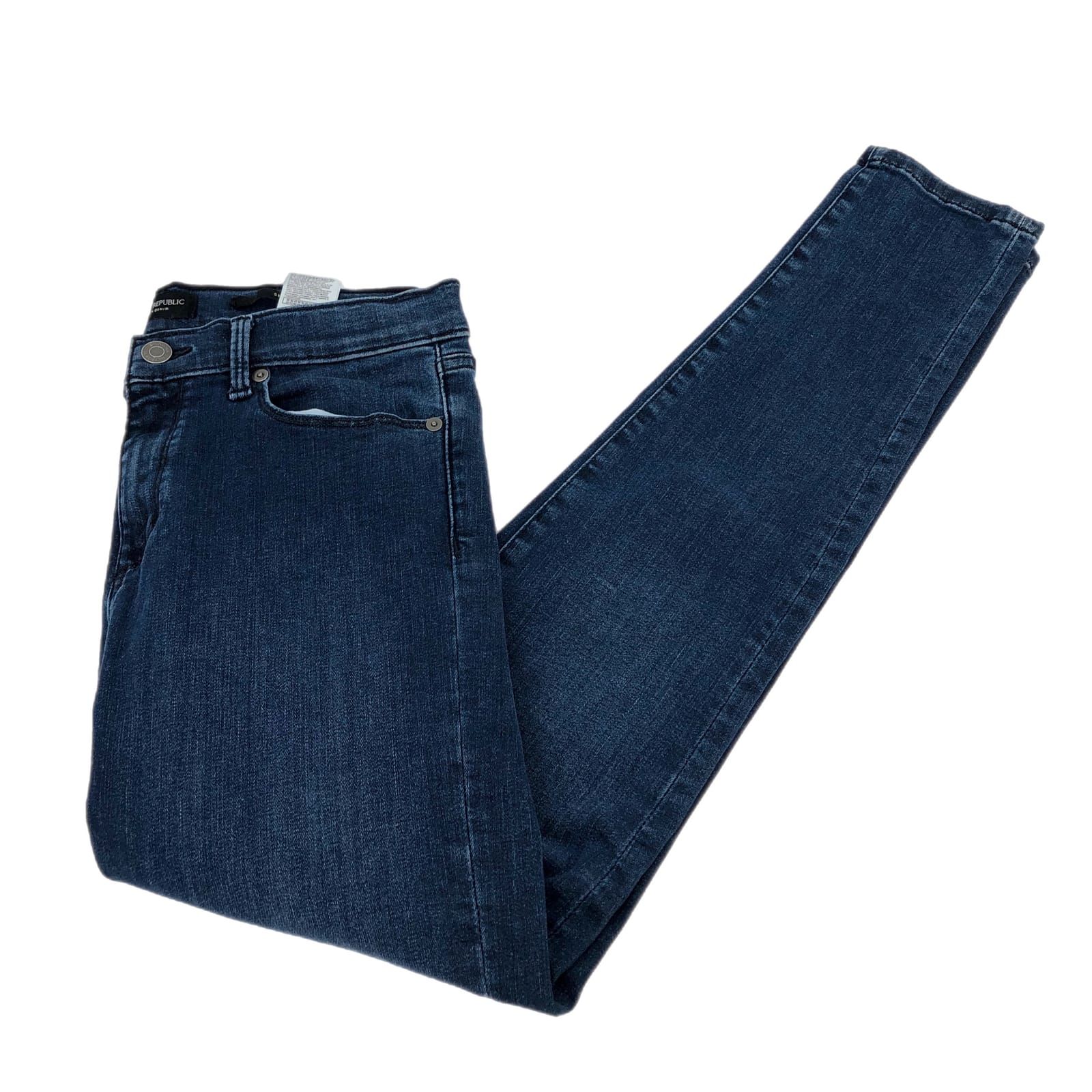 Banana Republic Blue Skinny Straight Leg Jeans