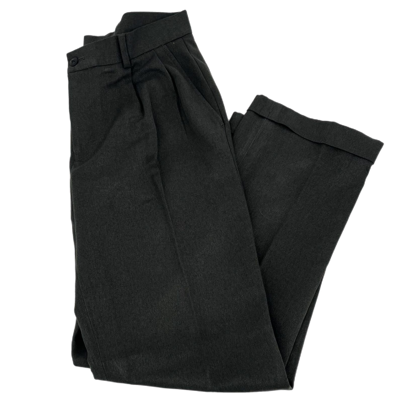 Van Heusen Gray Solid Dress Pants