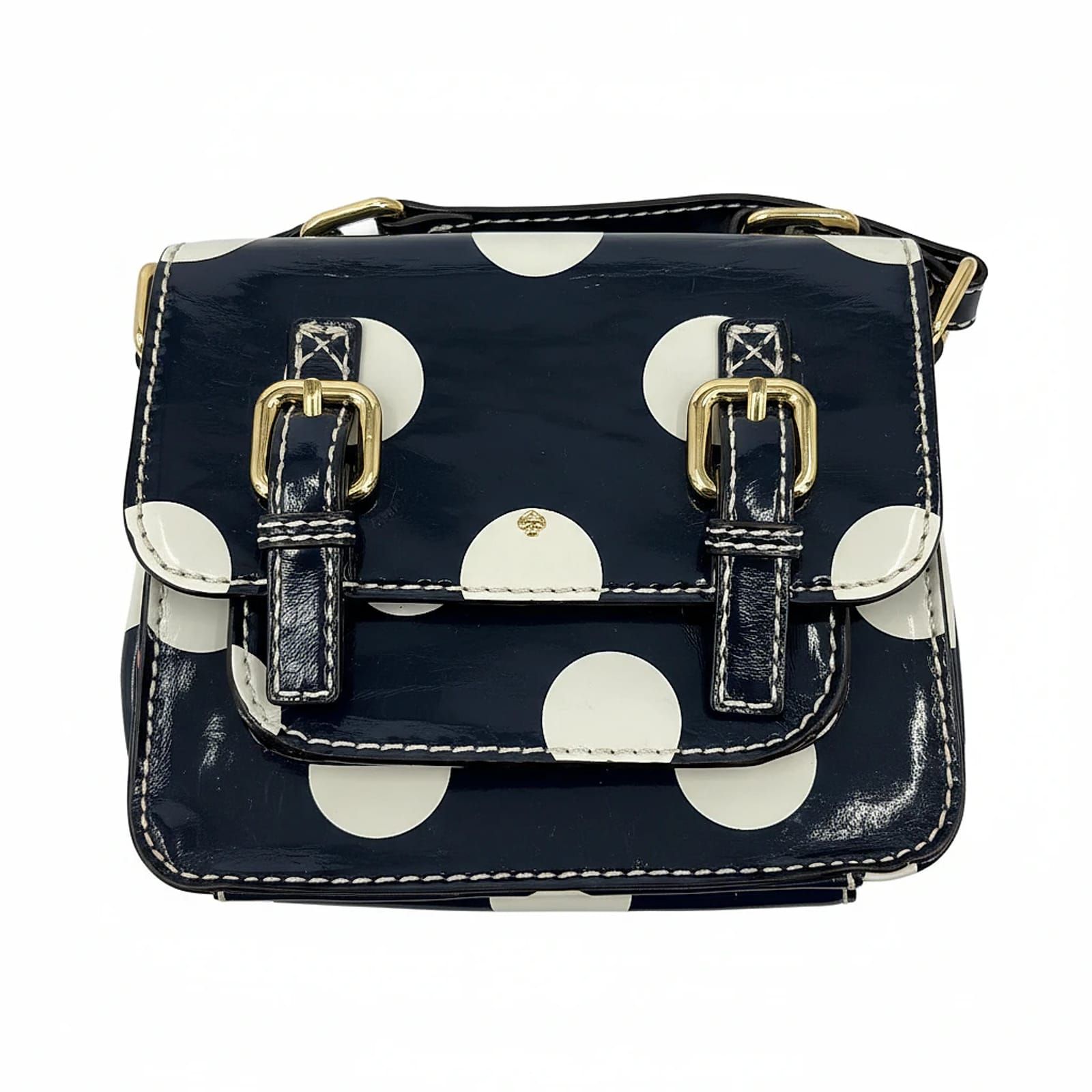 Kate Spade x Gap Kids White/Blue Leather Crossbody Bag