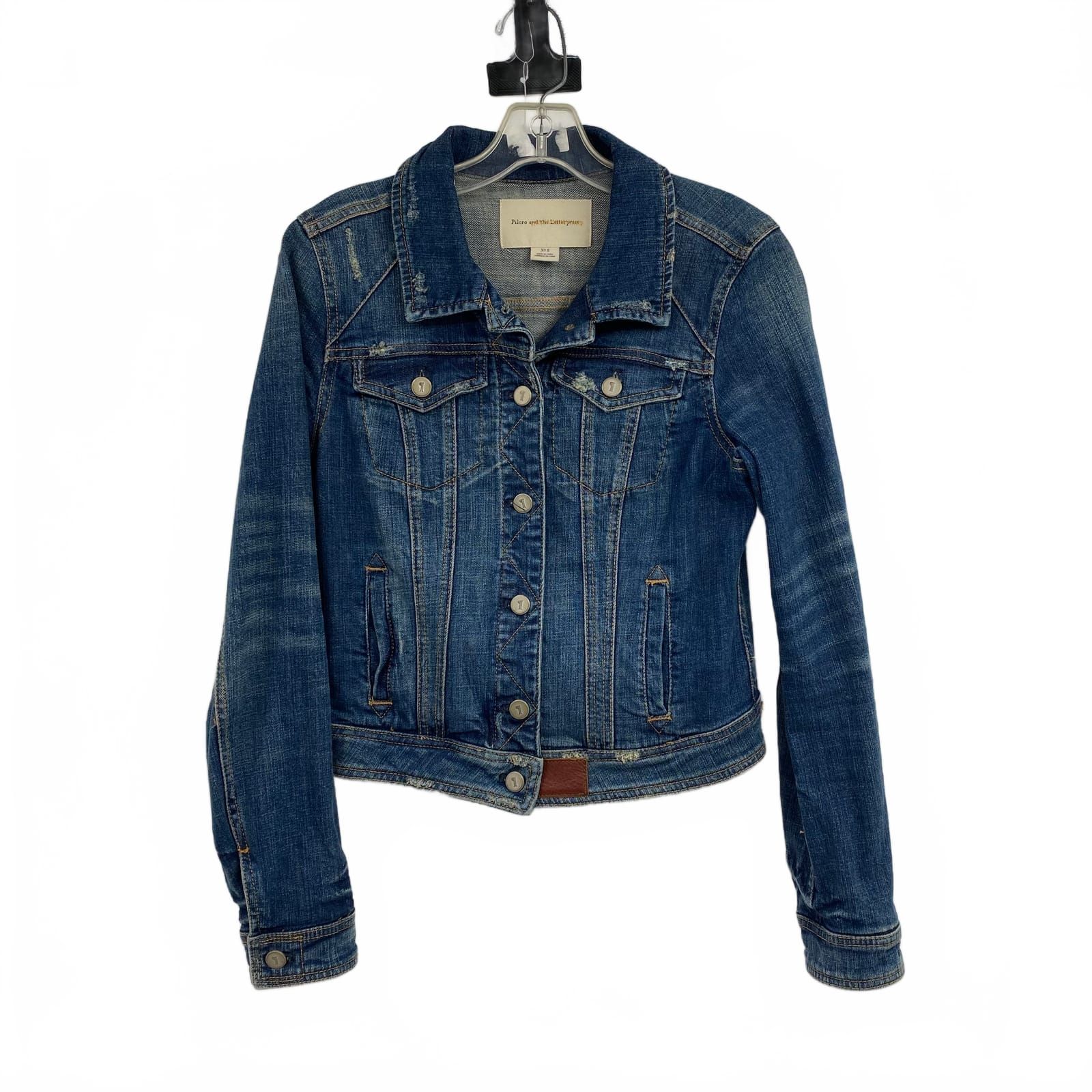 Pilcro and the Letterpress Blue Cotton Blend Jean Jacket