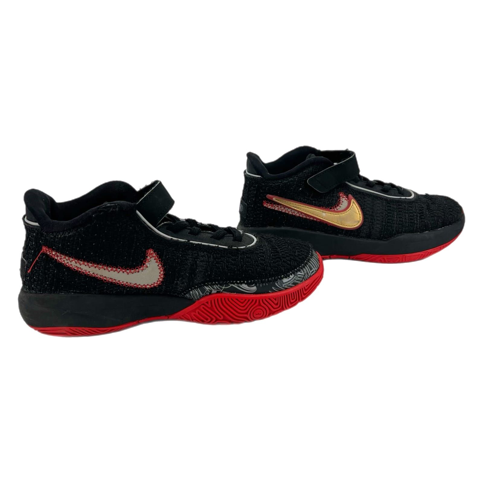 Nike Black/Red LeBron Trinity Kids Sneakers