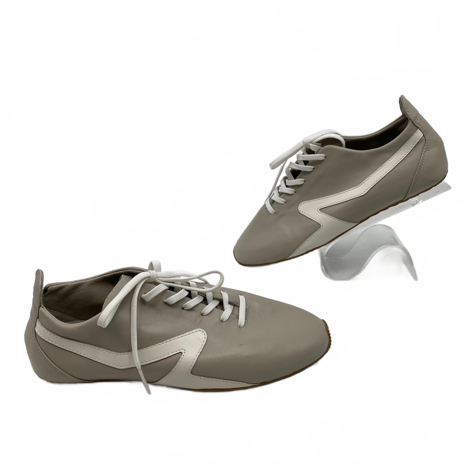 Rag & Bone Gray White Leather Sneakers