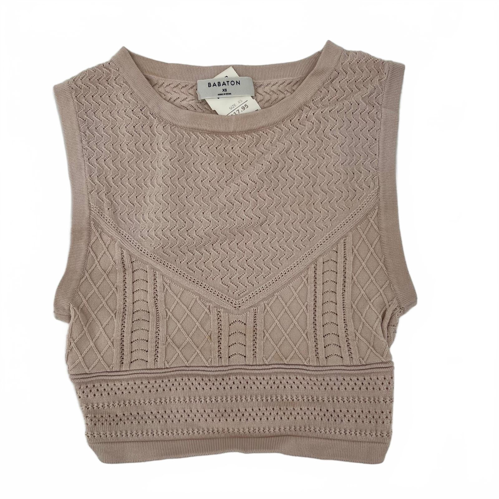 Babaton Beige Knit Vest